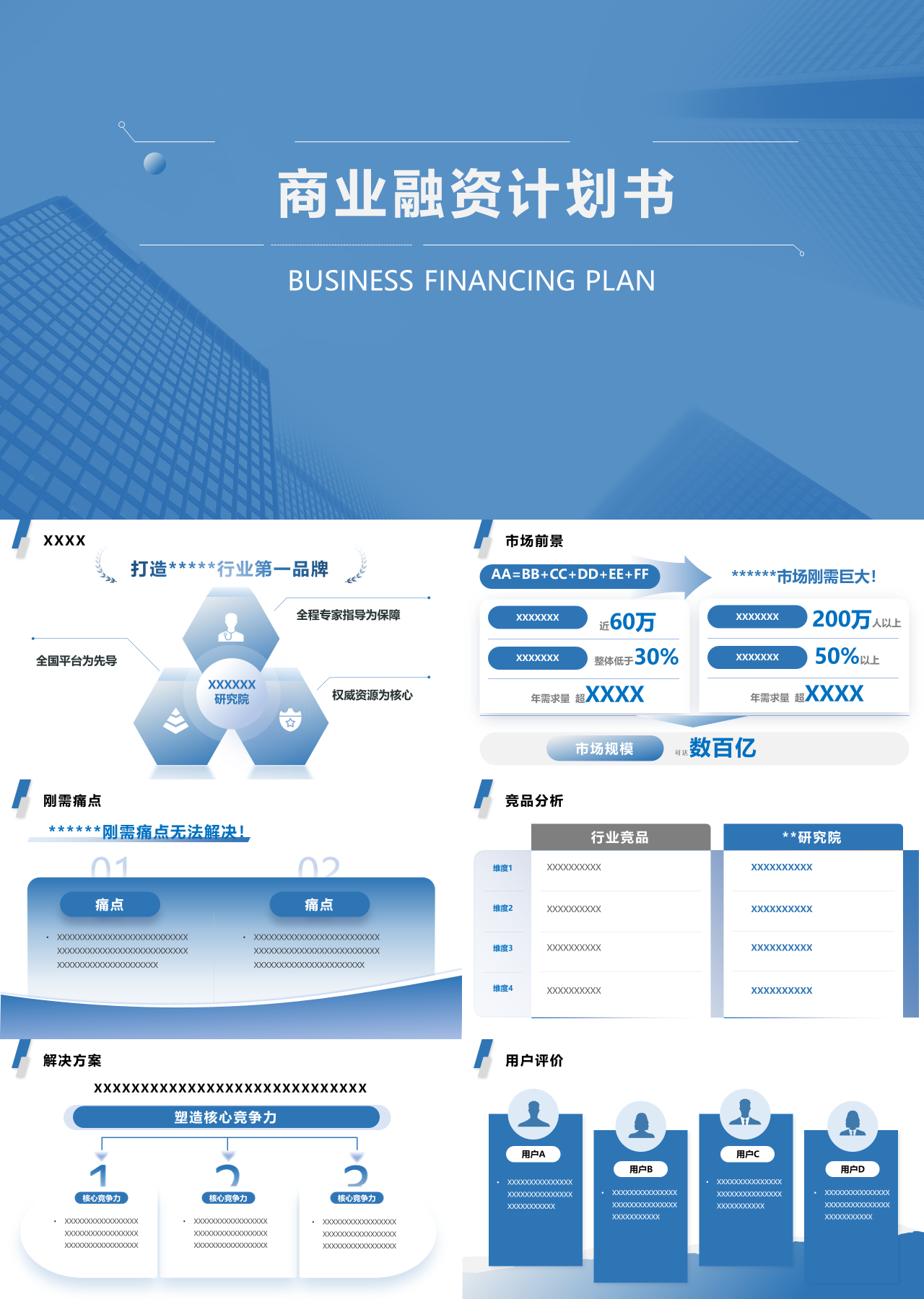 标准静态简约商业融资计划书