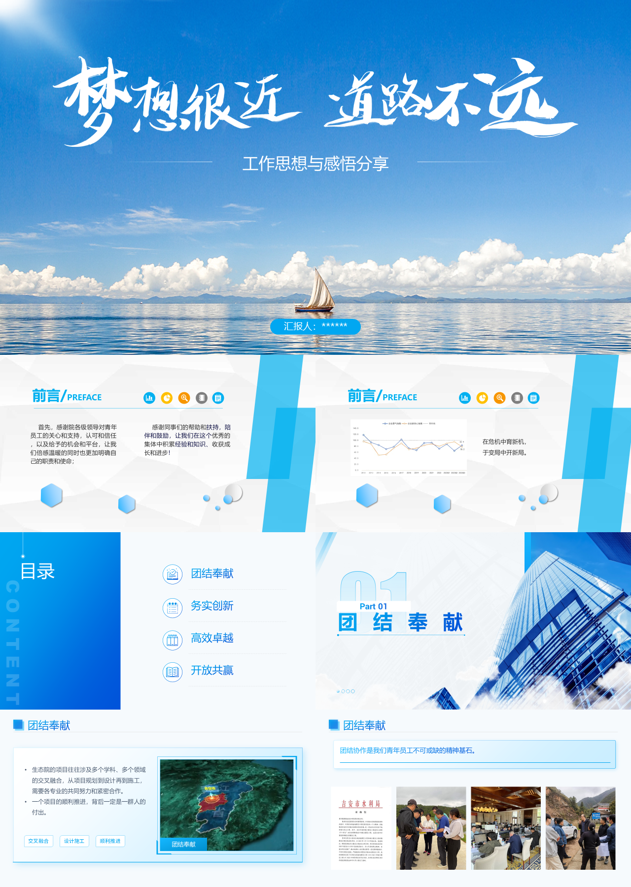 标准静态蓝色工作思想与感悟分享