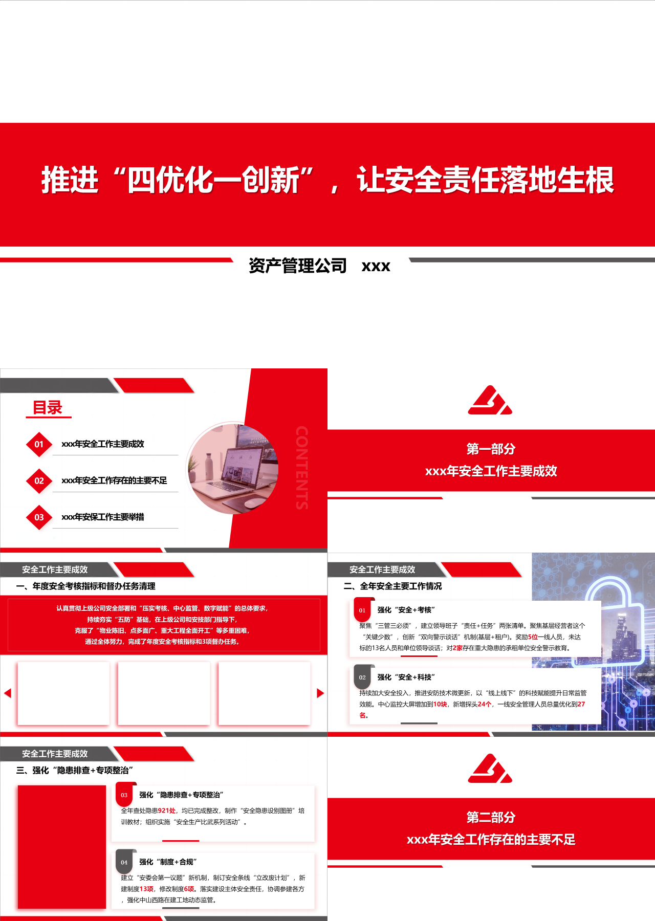 标准静态红色工作汇报让安全责任落地生根