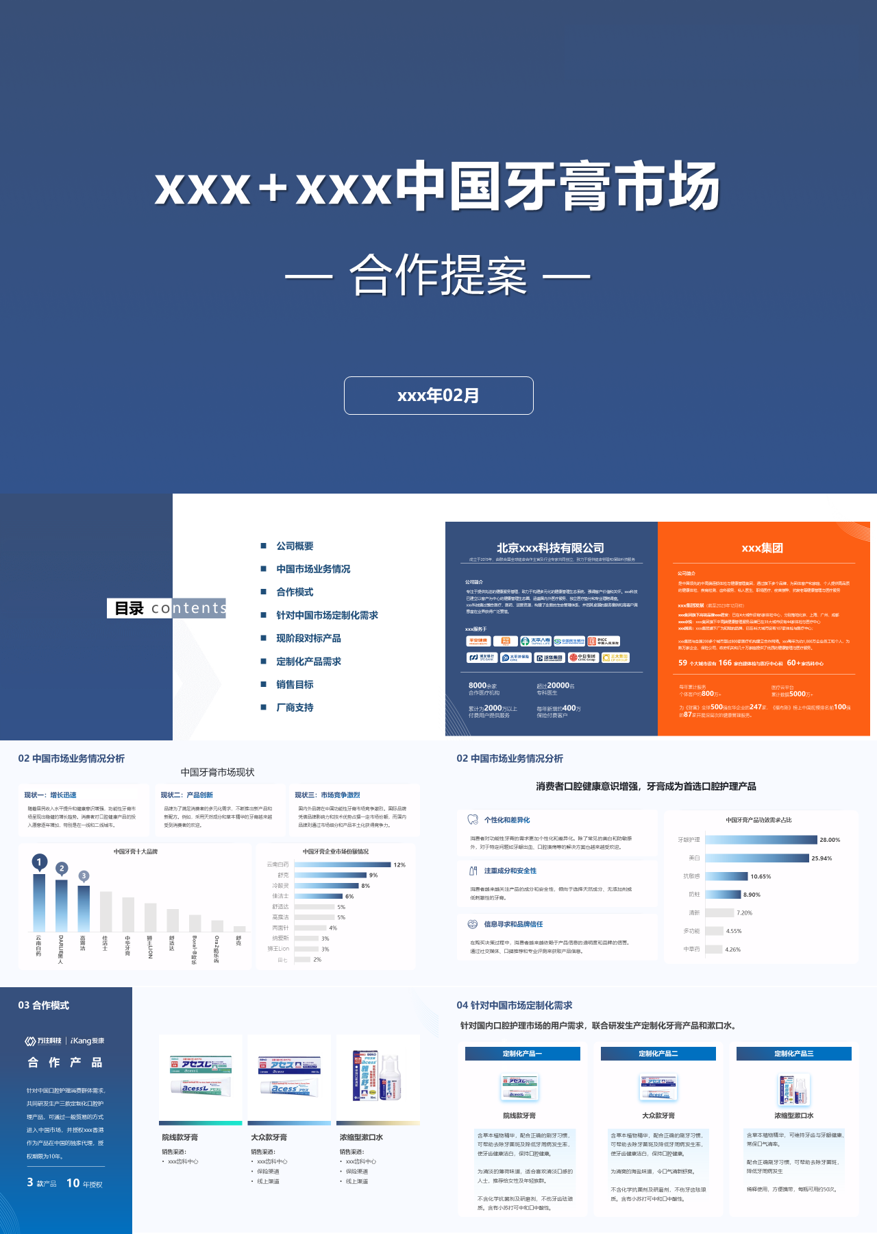 标准静态蓝色营销策划中国牙膏市场