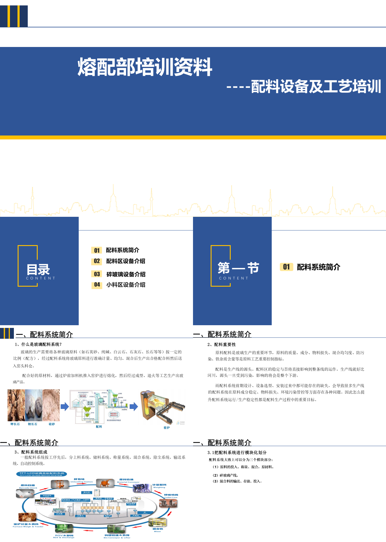 标准静态蓝色企业培训熔配部培训资料配料设备及工艺培训