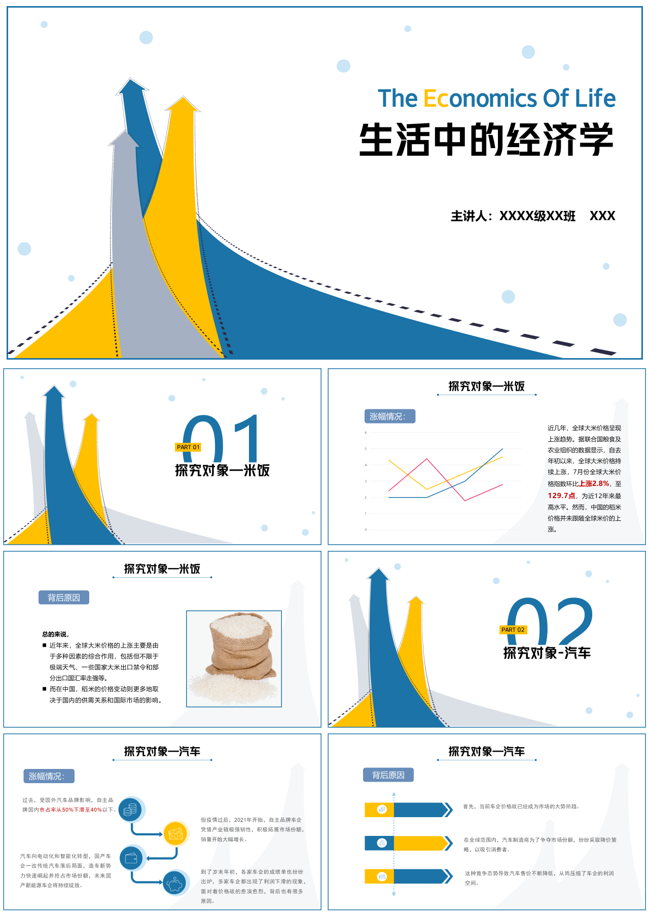 标准静态蓝色企业培训生活中的经济学