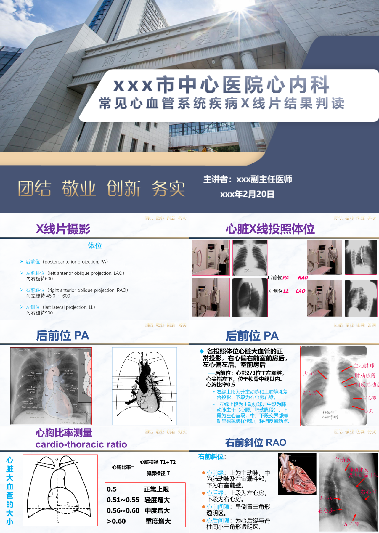 标准静态蓝色企业培训常见心血管系统疾病X线片结果判读