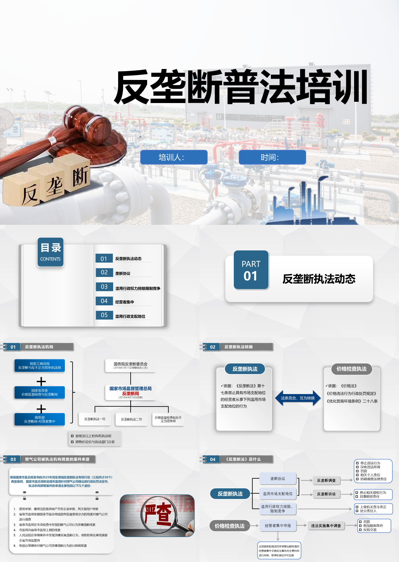 标准静态蓝色企业培训反垄断普法培训