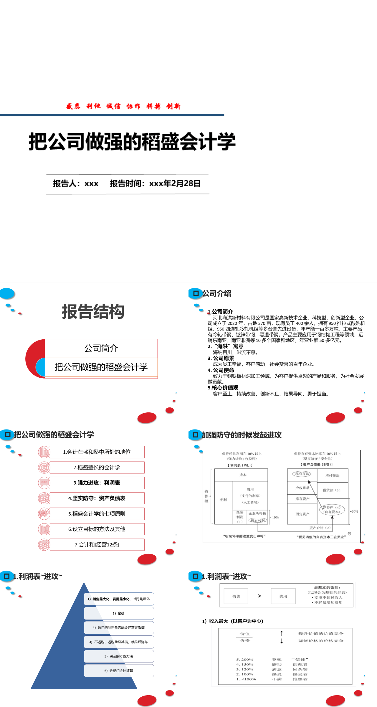 简单静态简约企业培训把公司做强的稻盛会计学