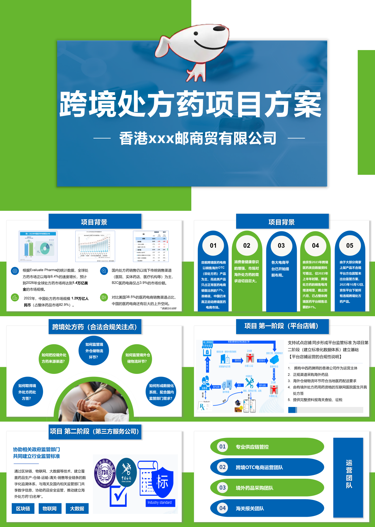 标准静态蓝绿营销策划跨境处方药项目方案