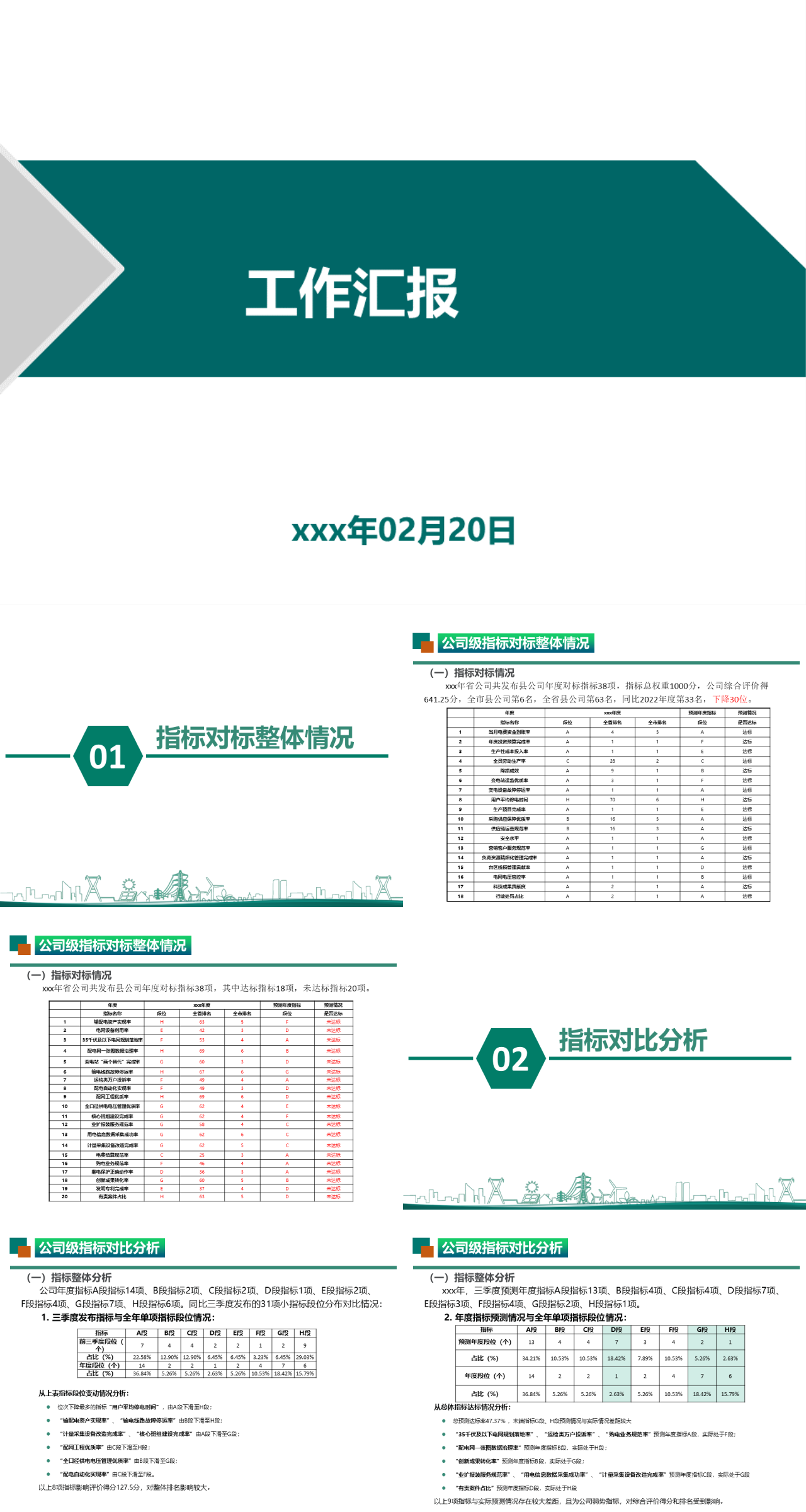 标准静态绿色工作汇报