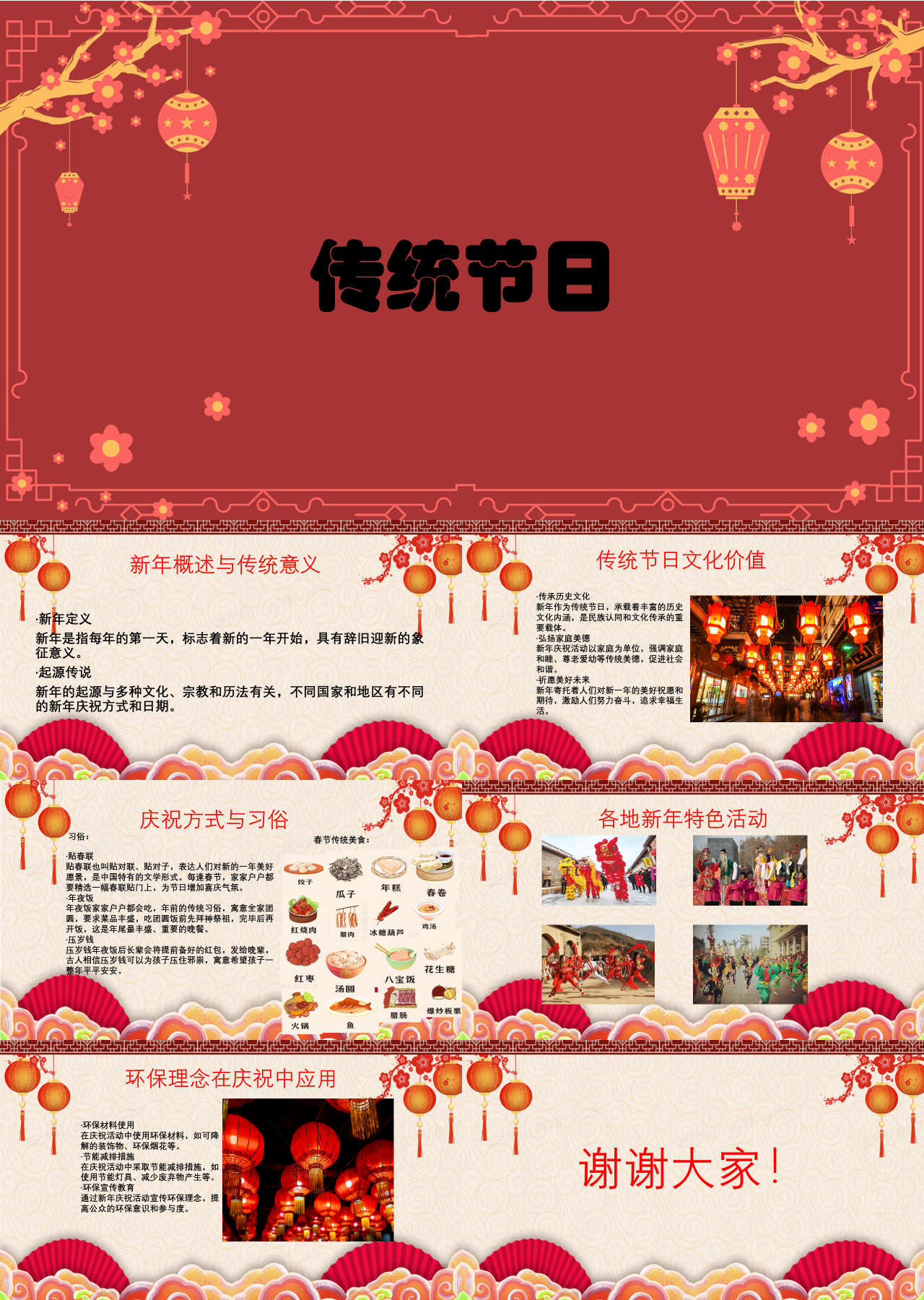 标准动态红色喜庆主题教育传统节日春节