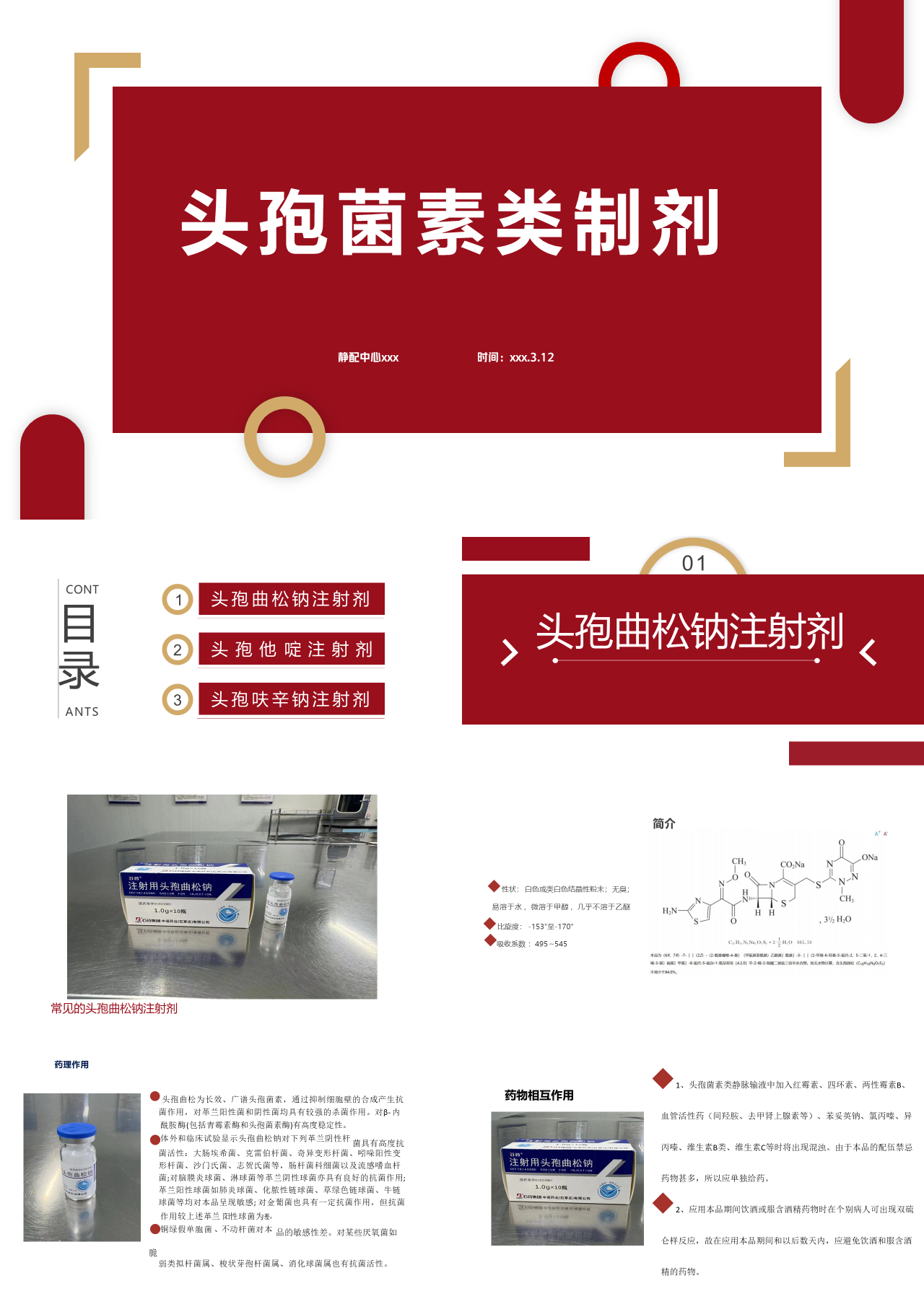 标准静态简约企业宣传头孢菌素类注射剂