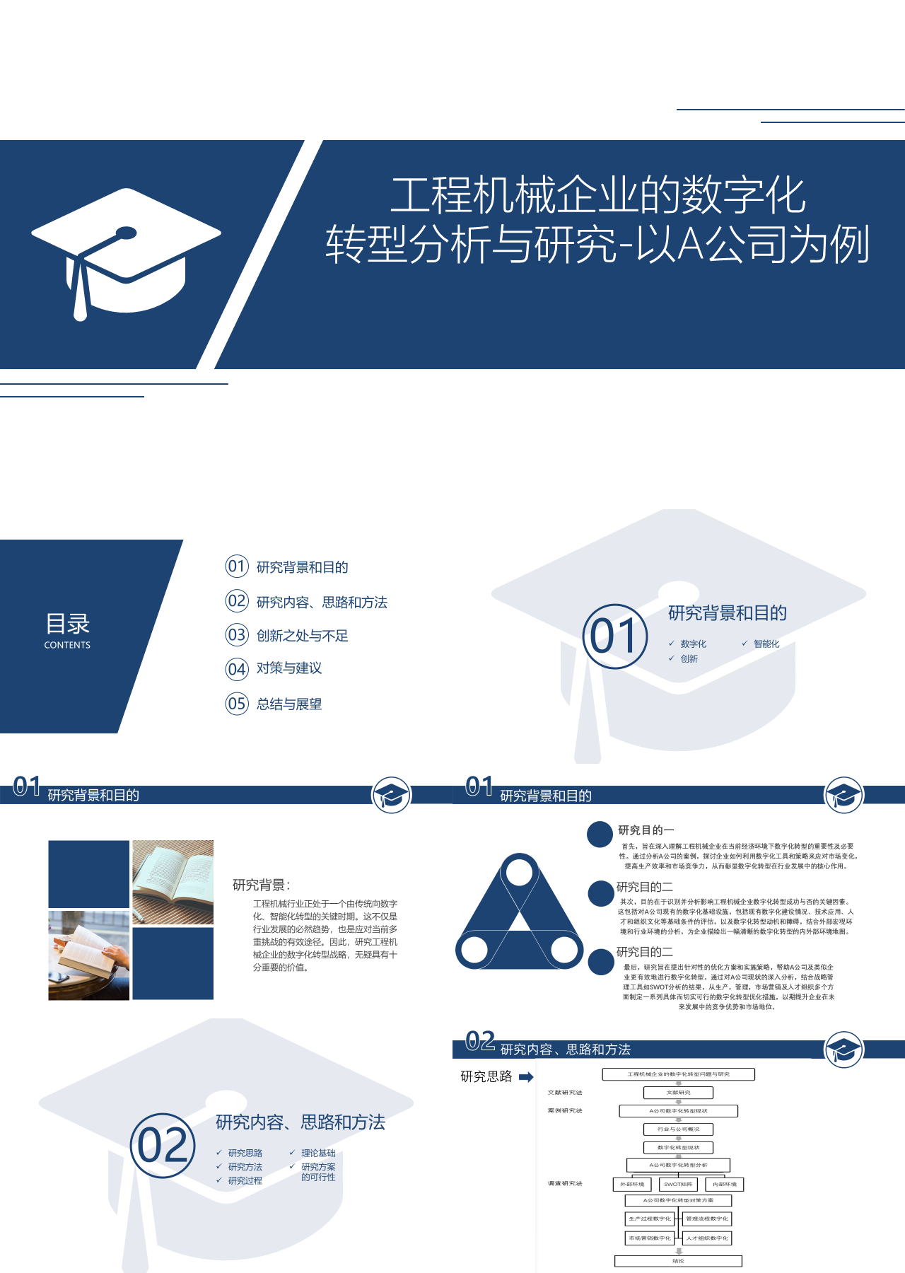 标准静态简约论文答辩工程机械企业的数字化