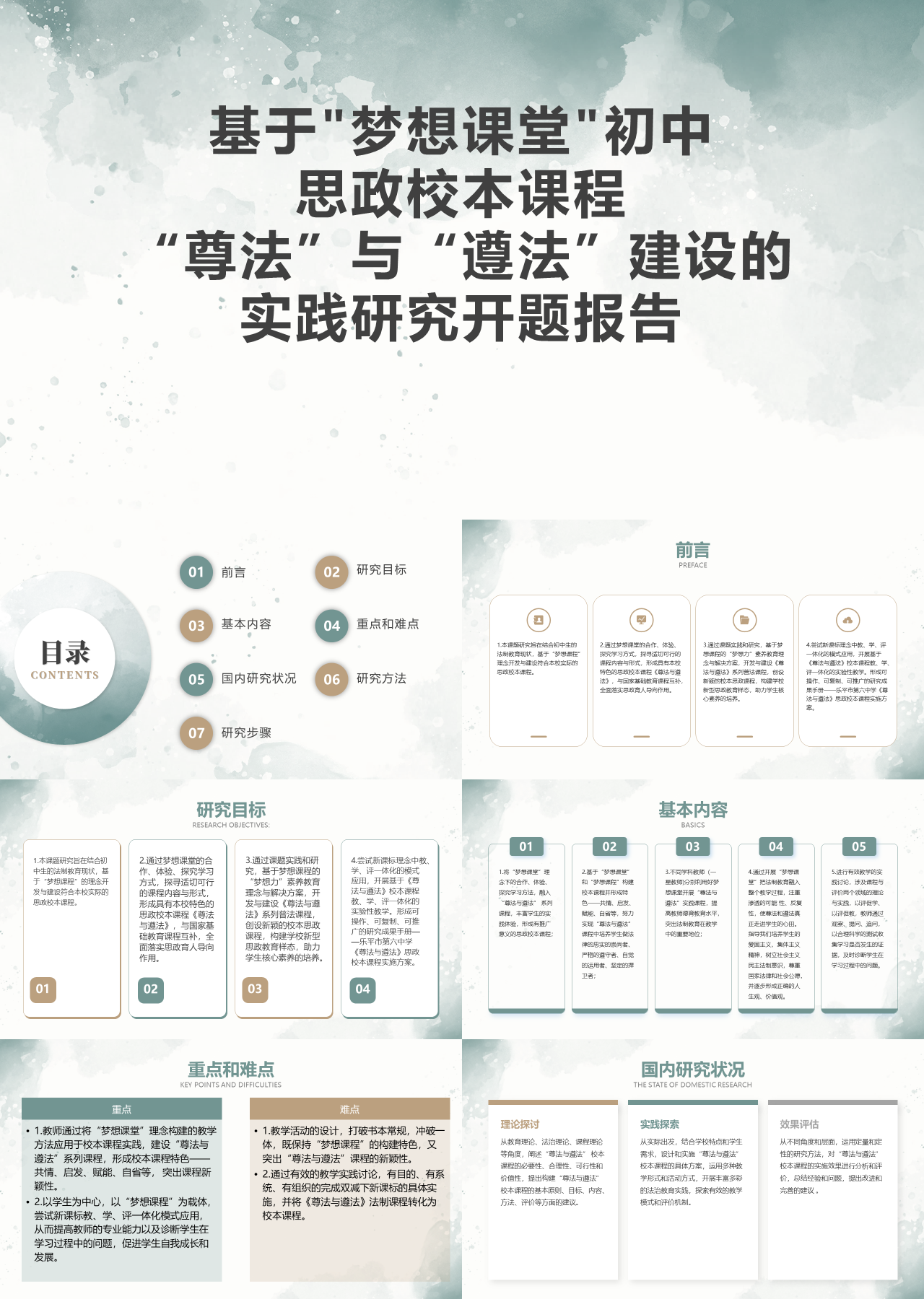标准静态简约工作汇报实践研究开题报告