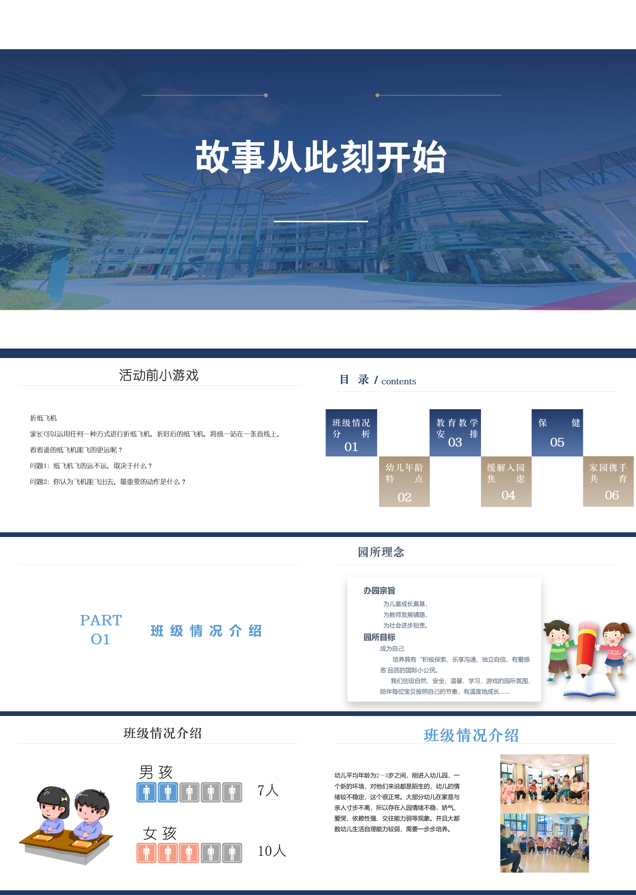 标准静态蓝色工作汇报故事从此刻开始