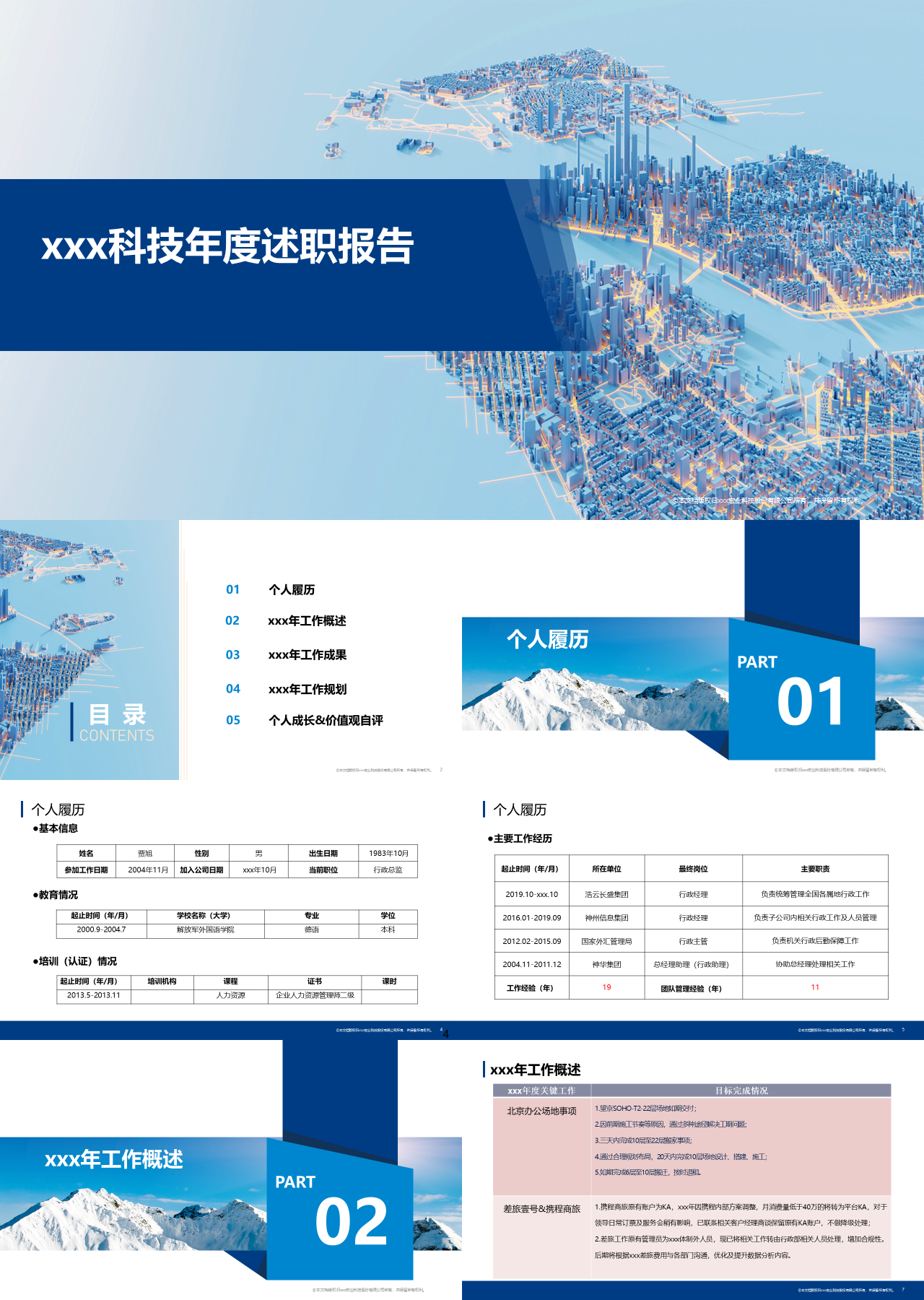 标准静态蓝色科技年度述职报告