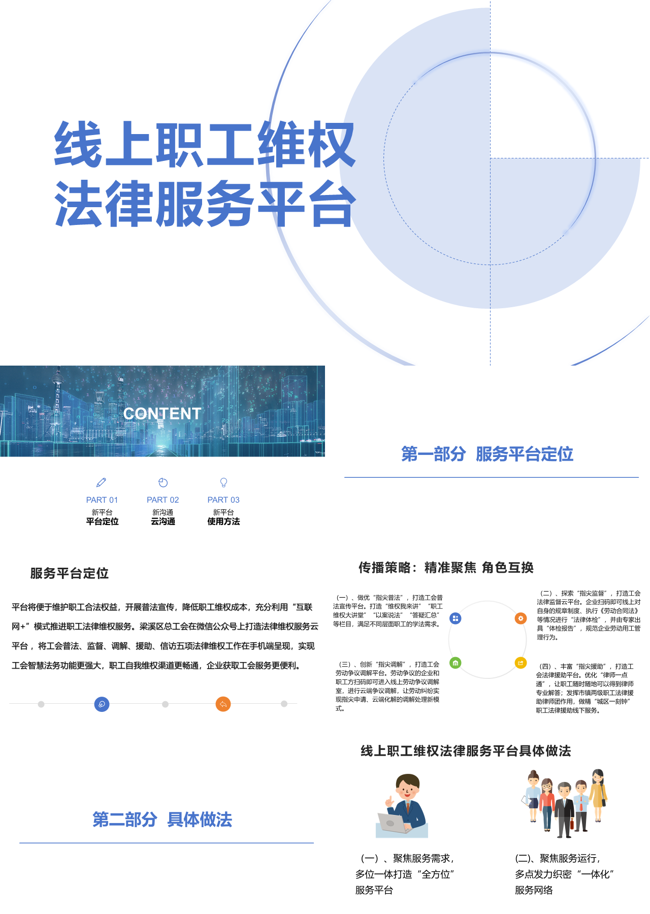 标准动态简约企业培训线上职工维权法律服务平台