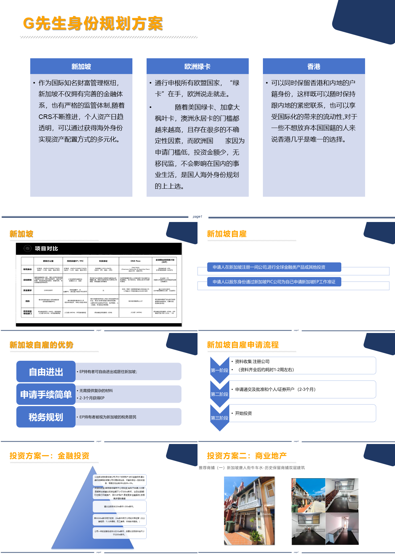 标准静态蓝色营销策划G先生移民方案