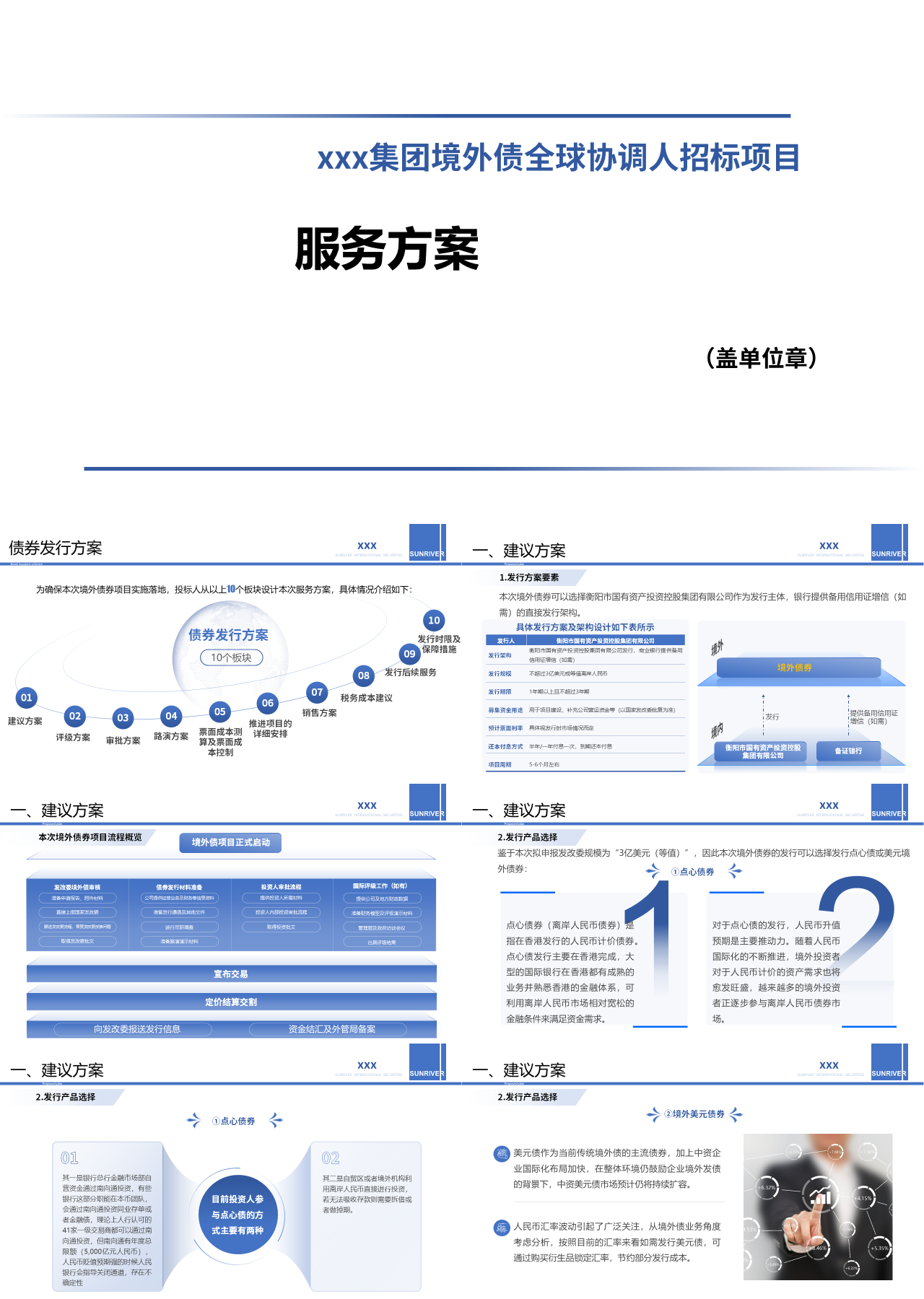 标准静态蓝色商业计划书境外债服务方案