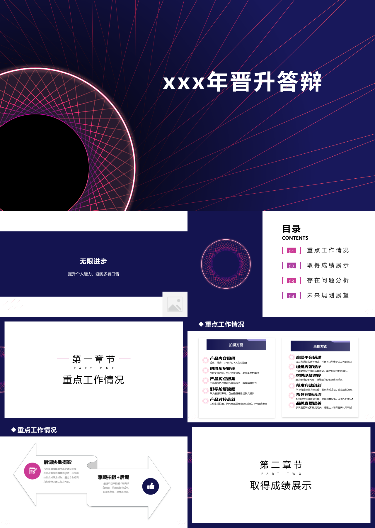 标准静态蓝色晋升答辩