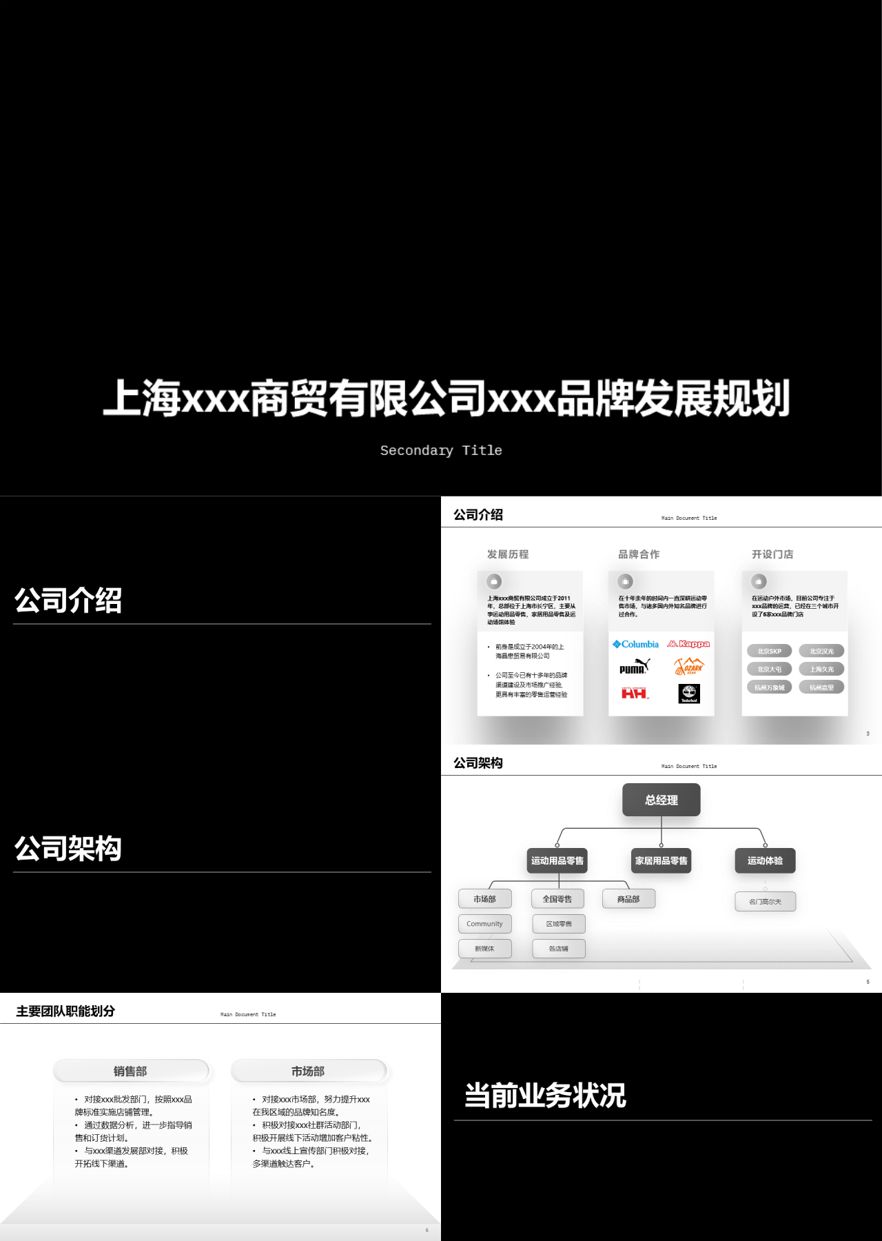 标准静态简约营销策划品牌发展规划