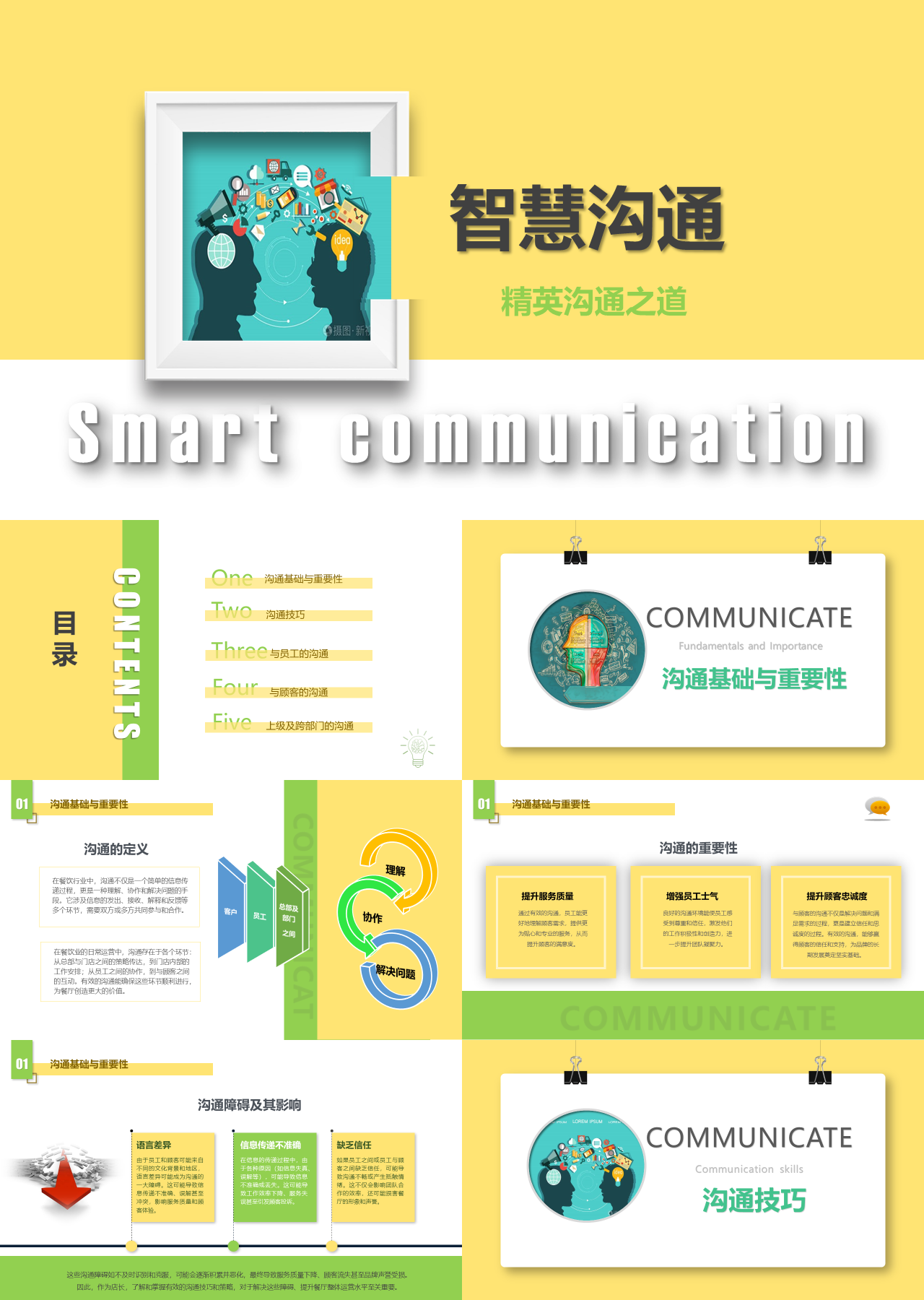 标准静态卡通企业培训智慧沟通