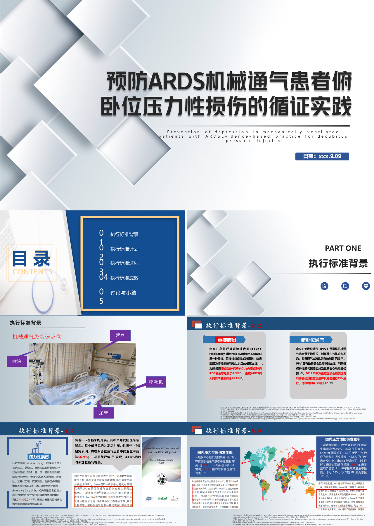 标准静态简约工作汇报卧位压力性损伤的循证实践