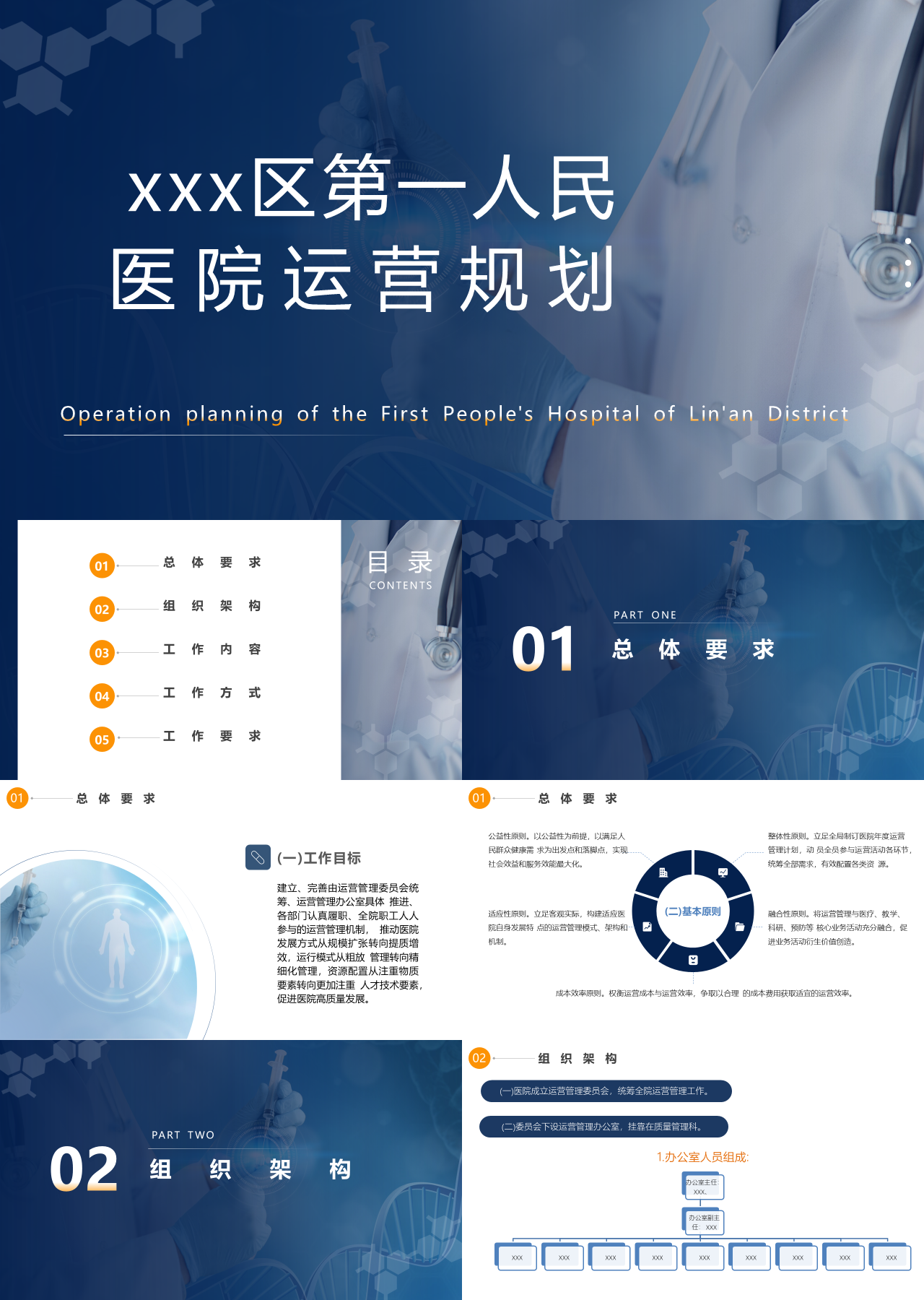 标准静态蓝色医院运营规划