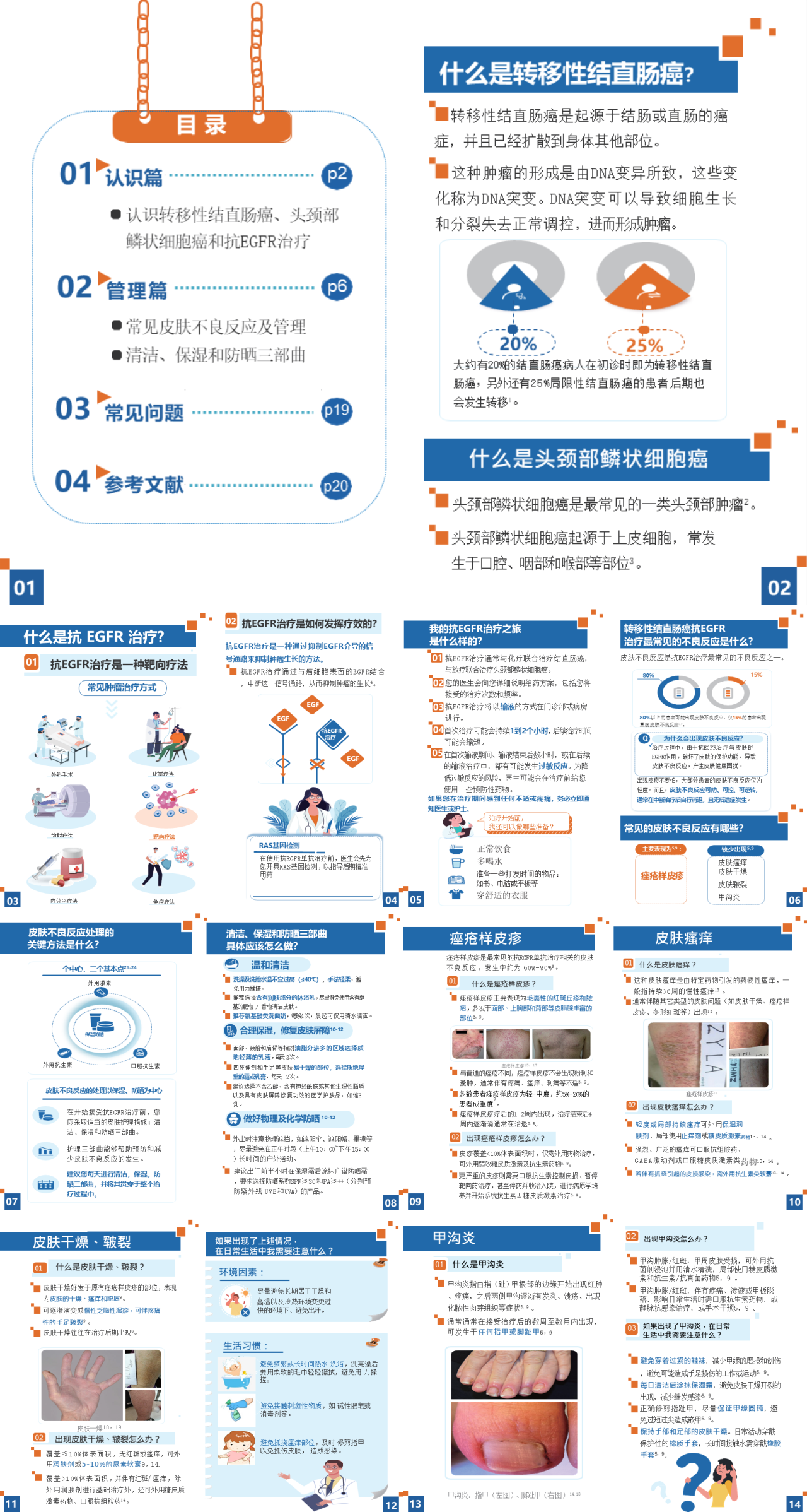 标准静态蓝色工作汇报患者关爱手册