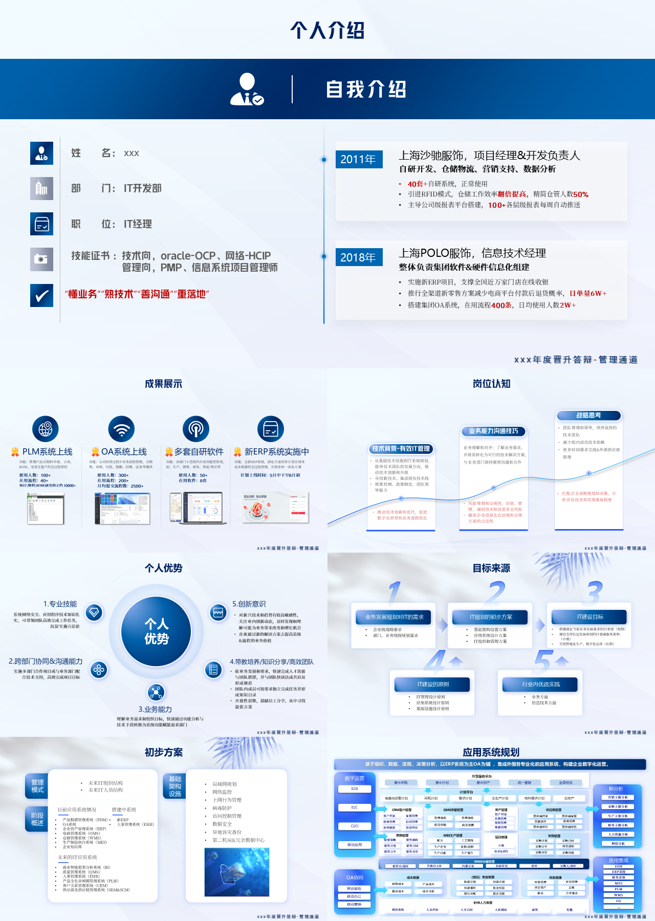 标准动态蓝色个人介绍