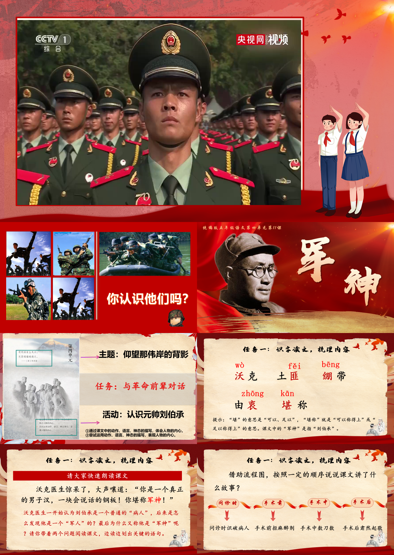 标准动态红色主题教育军神