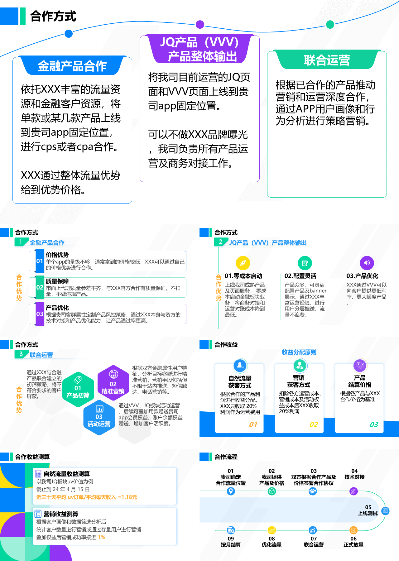 标准静态蓝色工作汇报金融产品合作