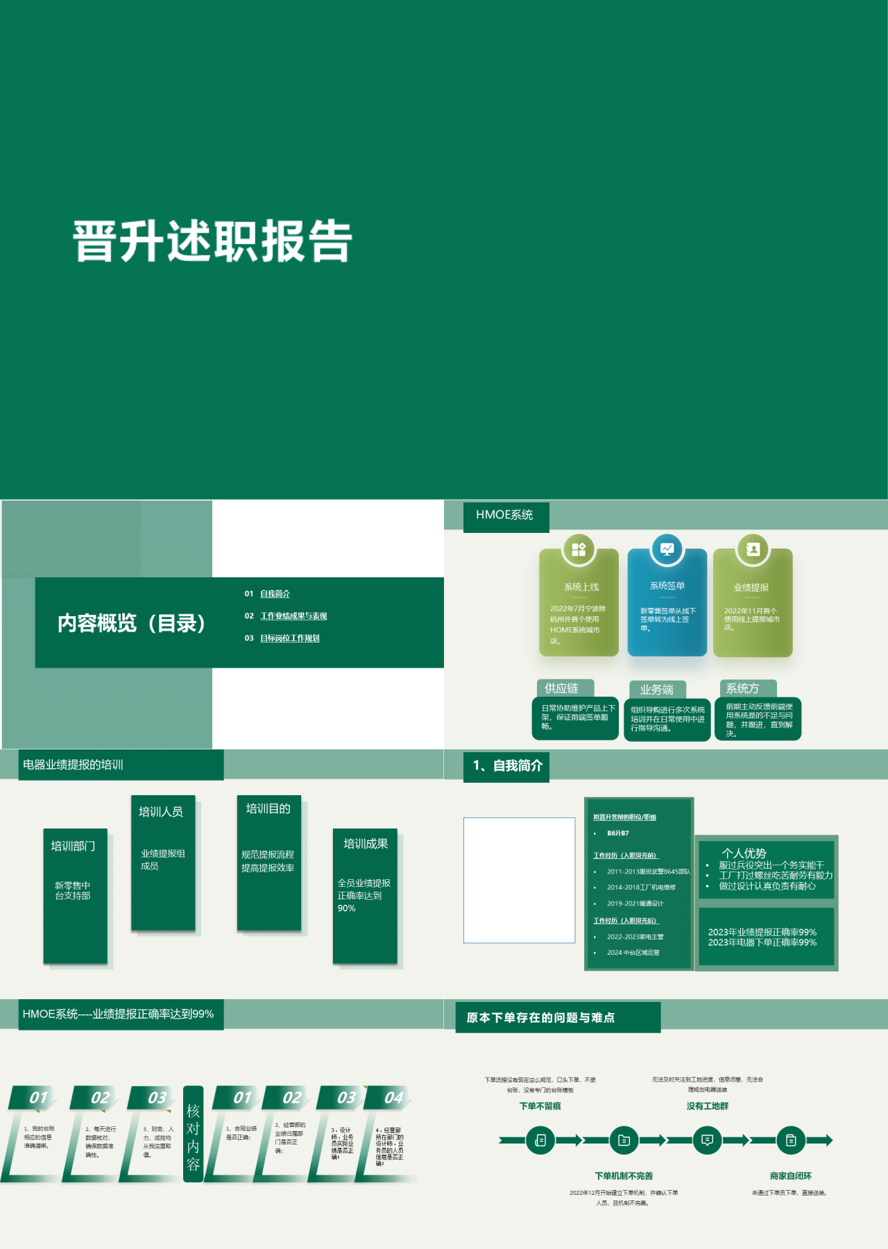 标准静态绿色专业晋升述职报告