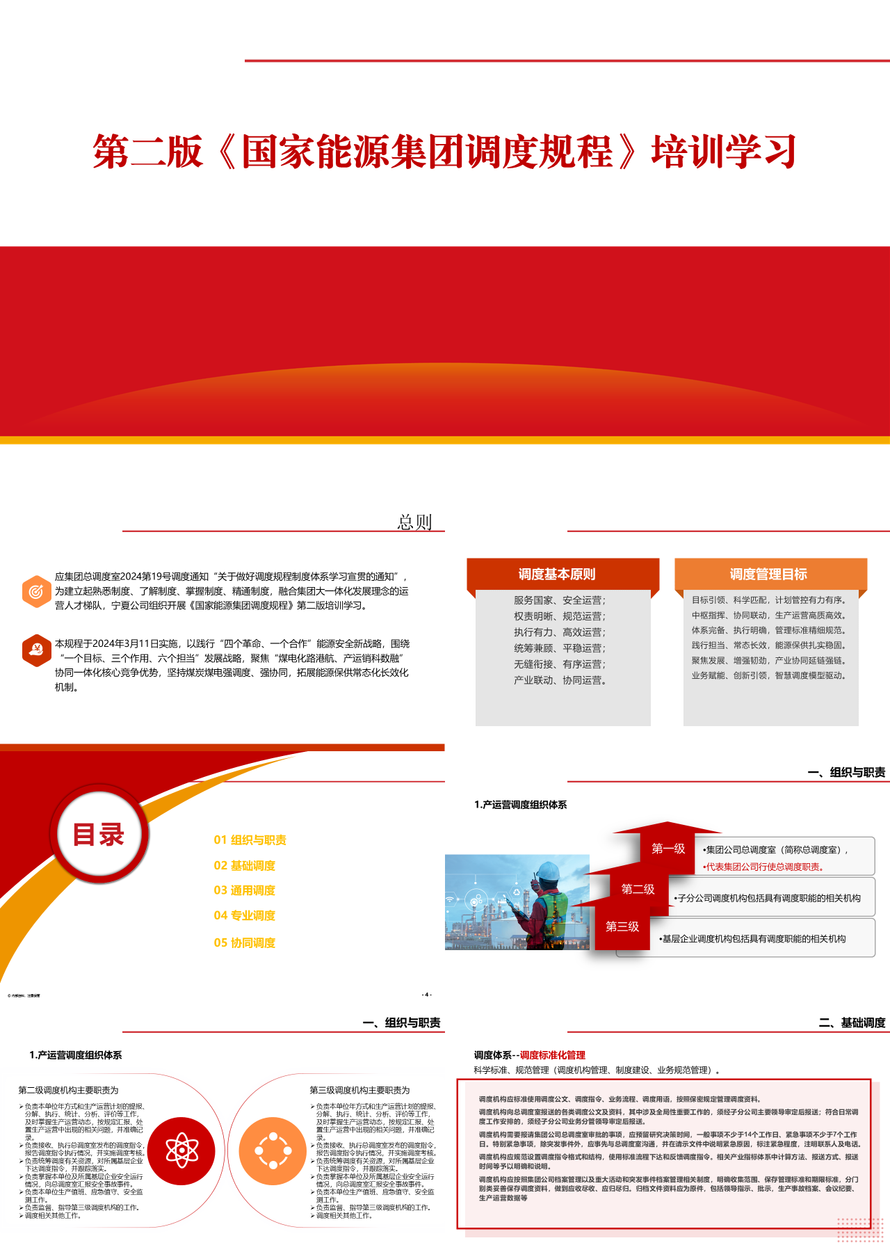 标准静态红色企业培训国家能源集团调度规程培训学习
