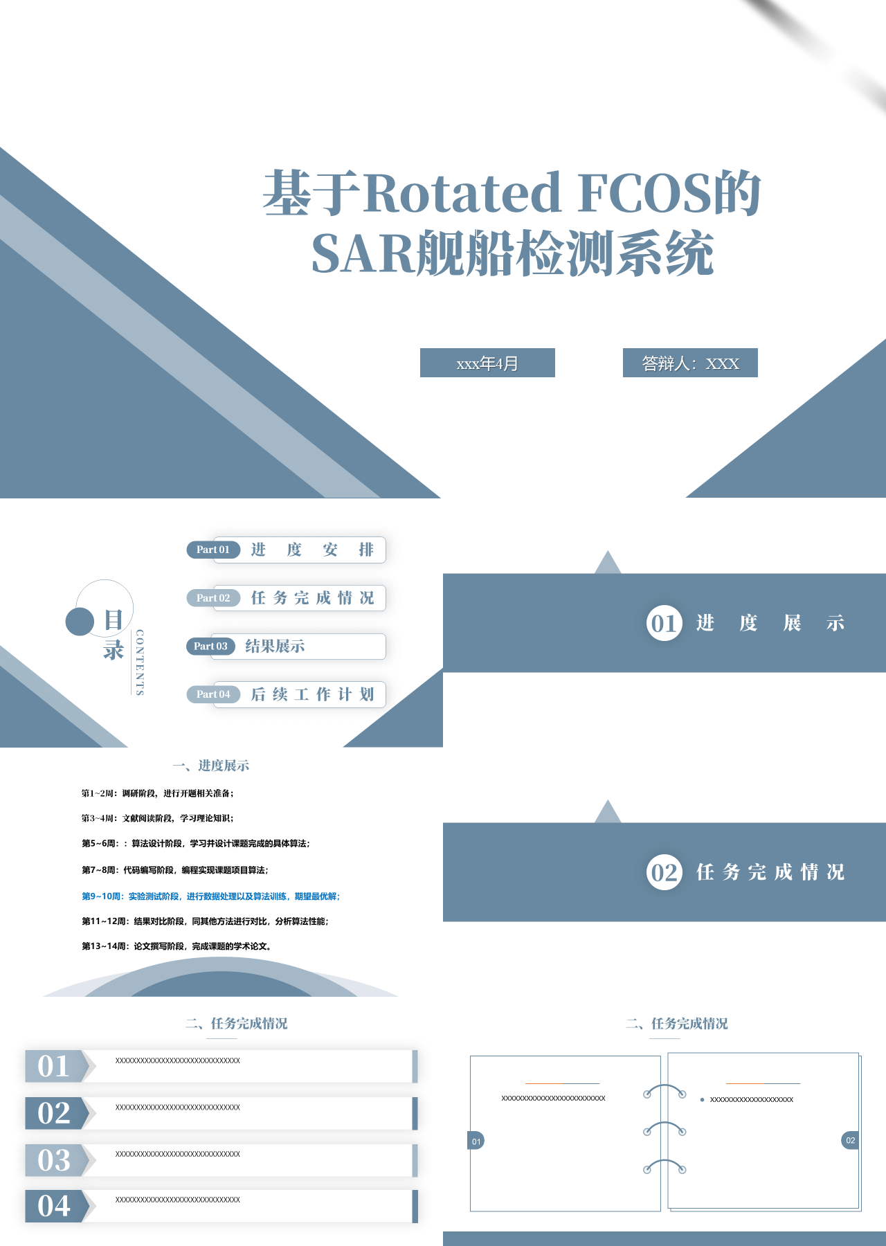 标准静态简约论文答辩基于Rotated FCOS的SAR舰船检测系统