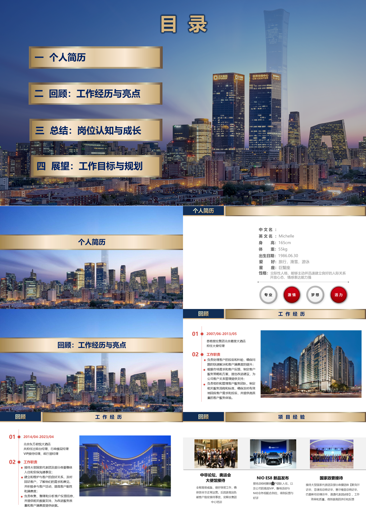标准静态简约写字楼物业内部竞聘汇报