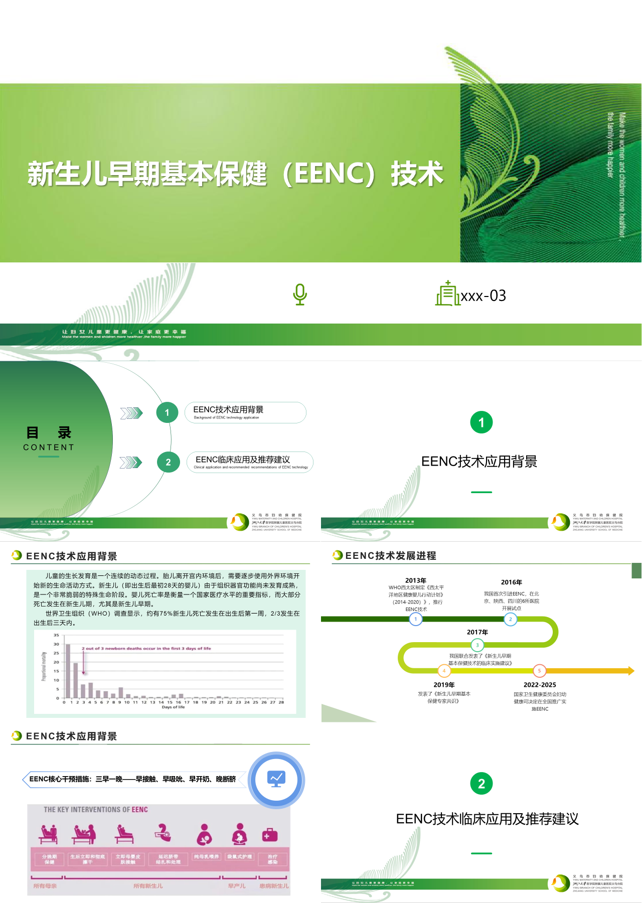 标准静态绿色工作汇报新生儿早期基本保健技术