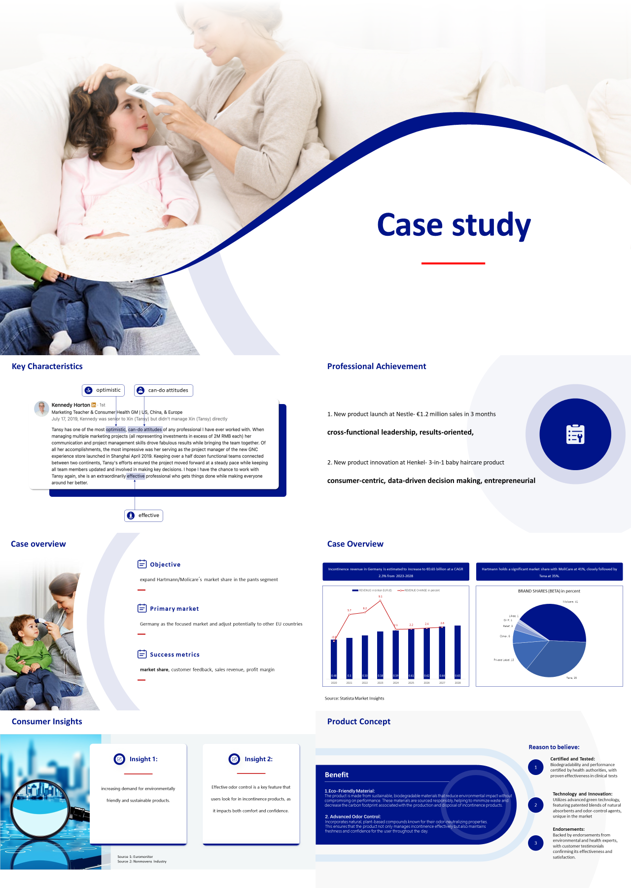 标准静态蓝色工作汇报Casestudy