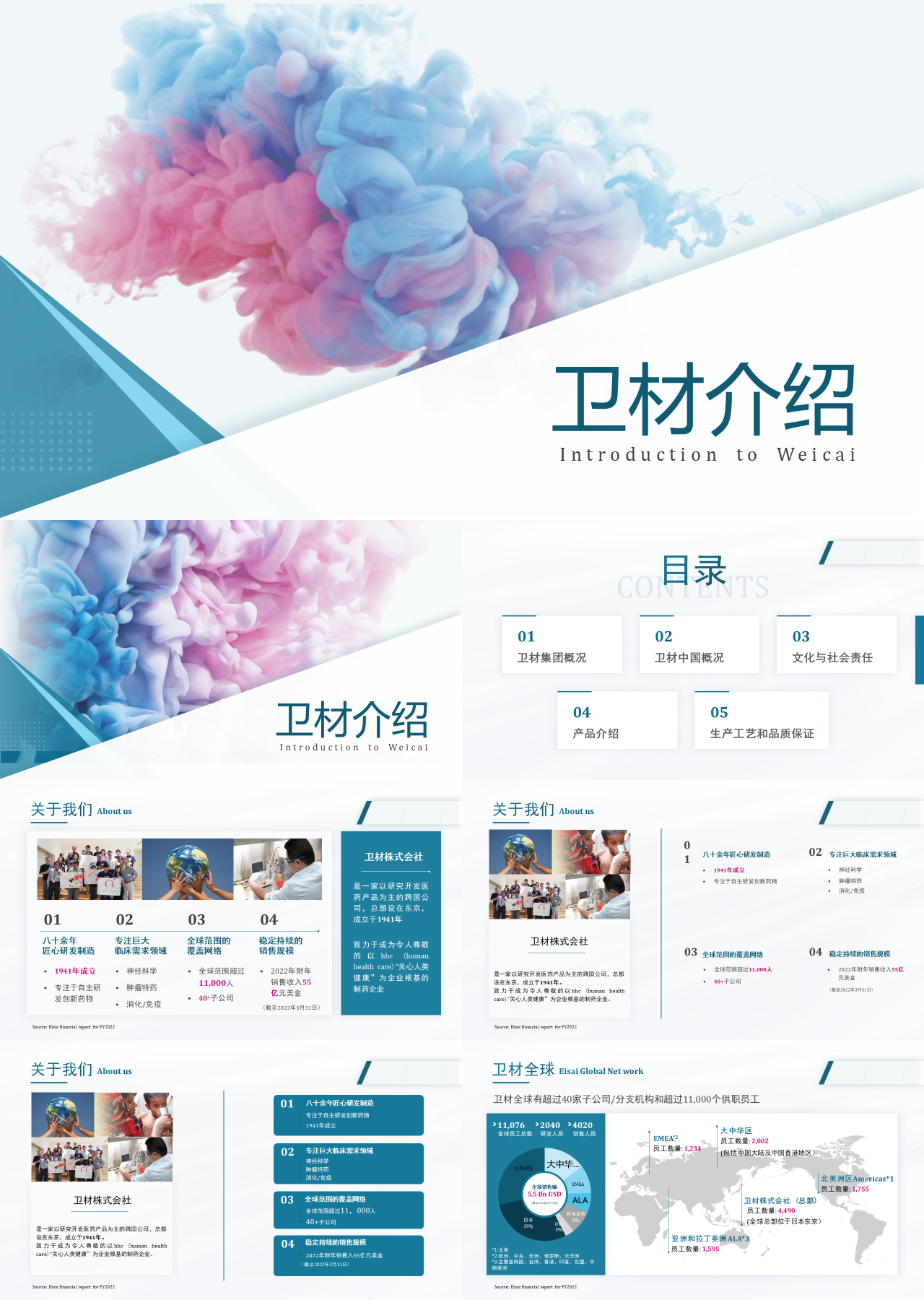 标准静态简约企业宣传卫材介绍公司介绍