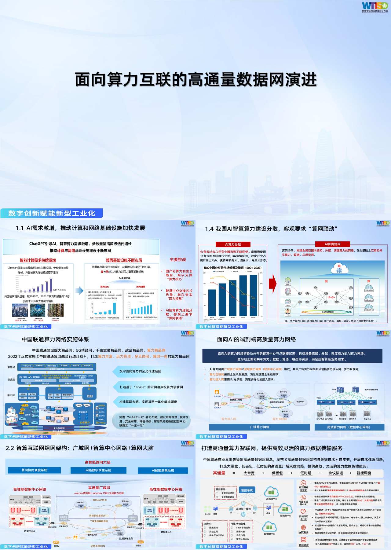 标准静态简约面向算力互联的高通量数据网演进