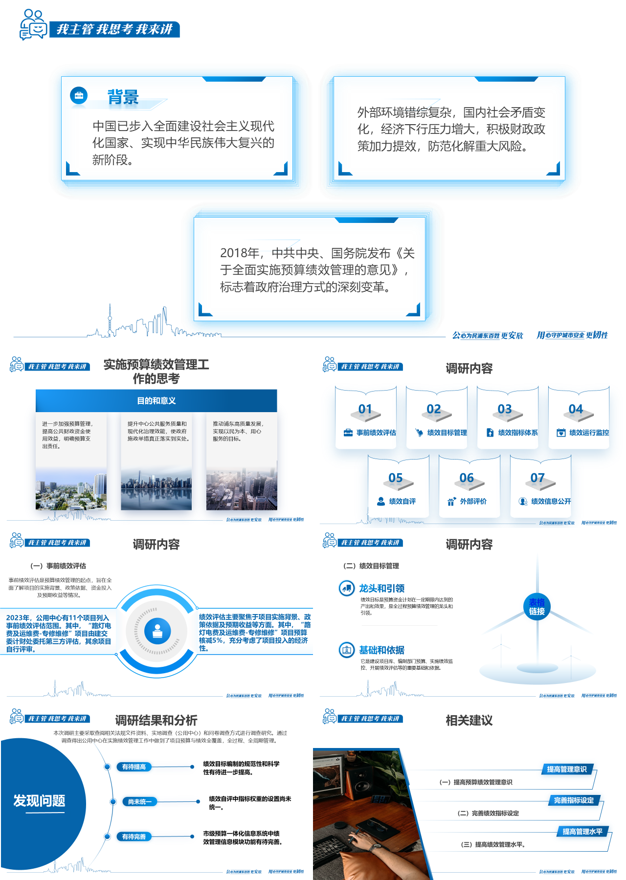 标准静态蓝色企业培训我主管我思考我来讲