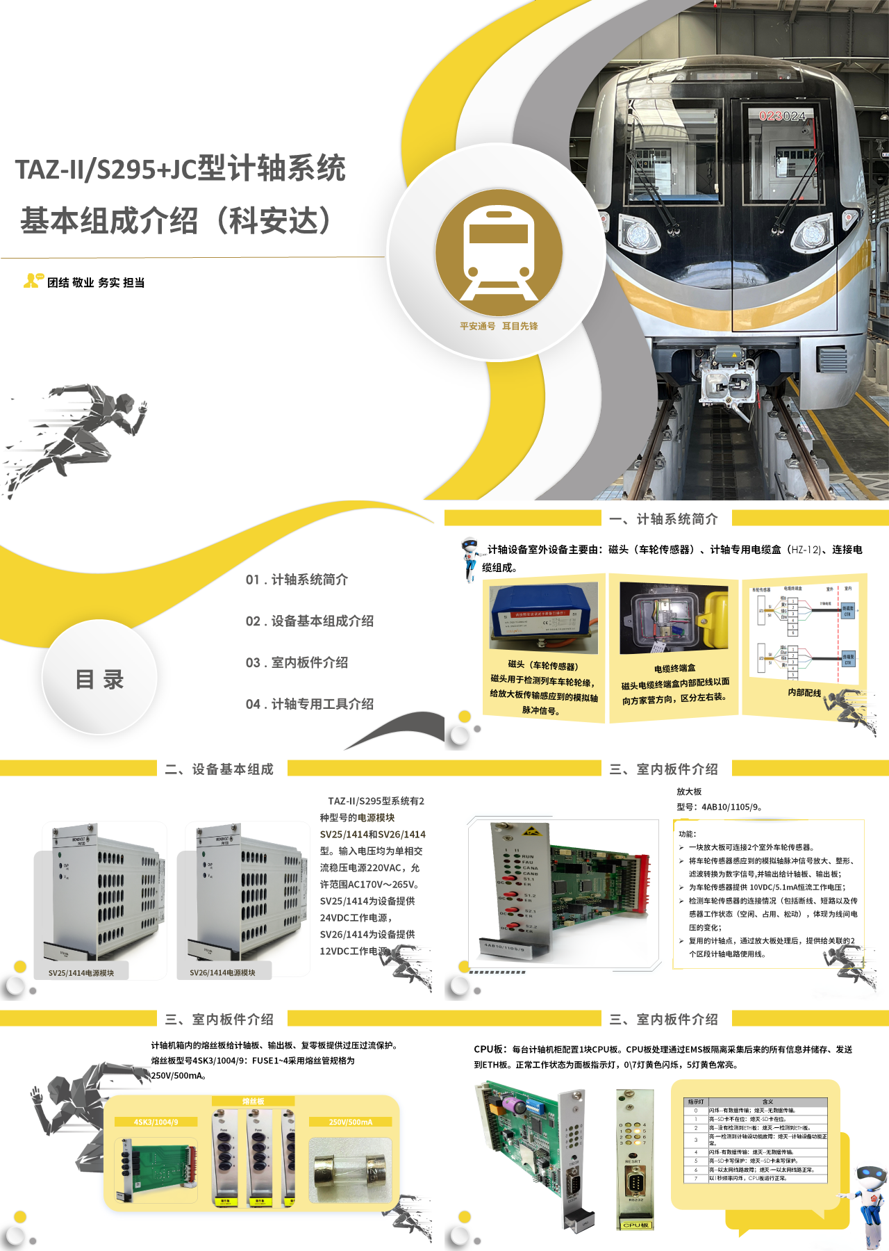 标准动态黄色工作汇报计轴系统基本组成介绍