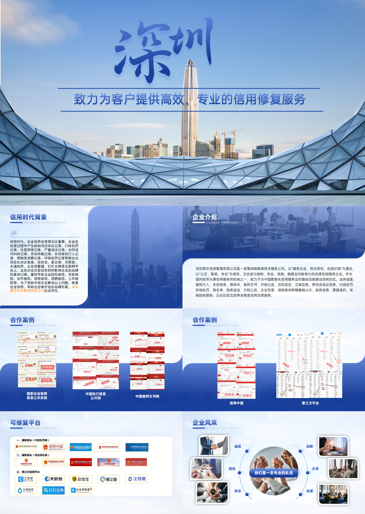 标准静态蓝色企业宣传企业管理公司