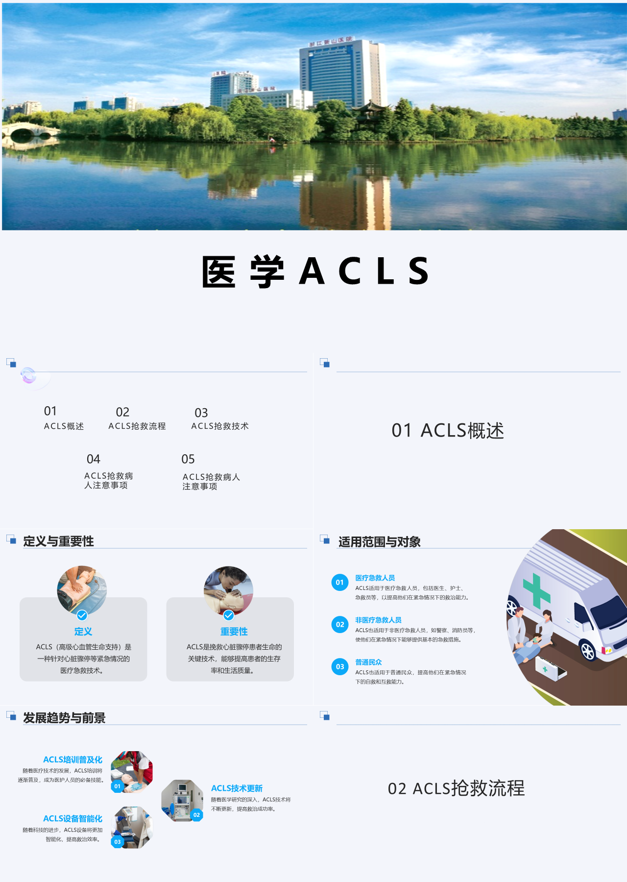 简单静态简约工作汇报医学ACLS