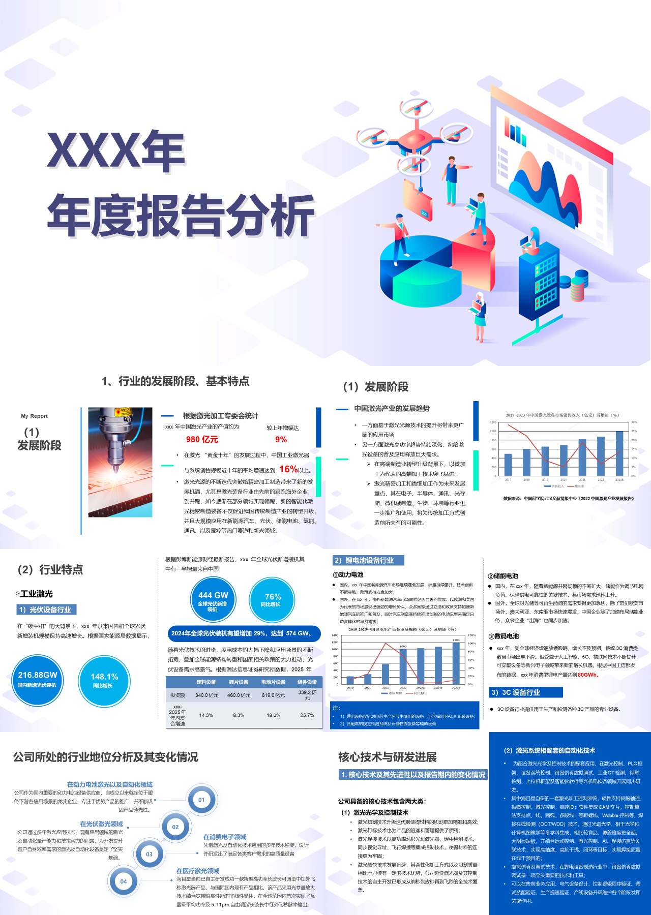 标准静态简约工作汇报报告分析