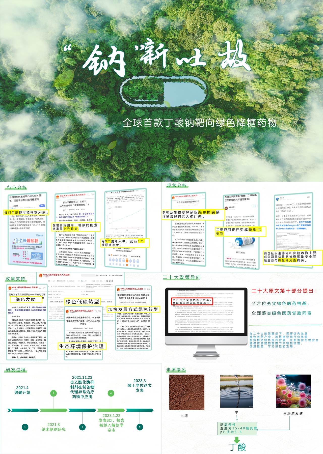 标准静态绿色商业计划书全球首款丁酸钠靶向绿色降糖药物