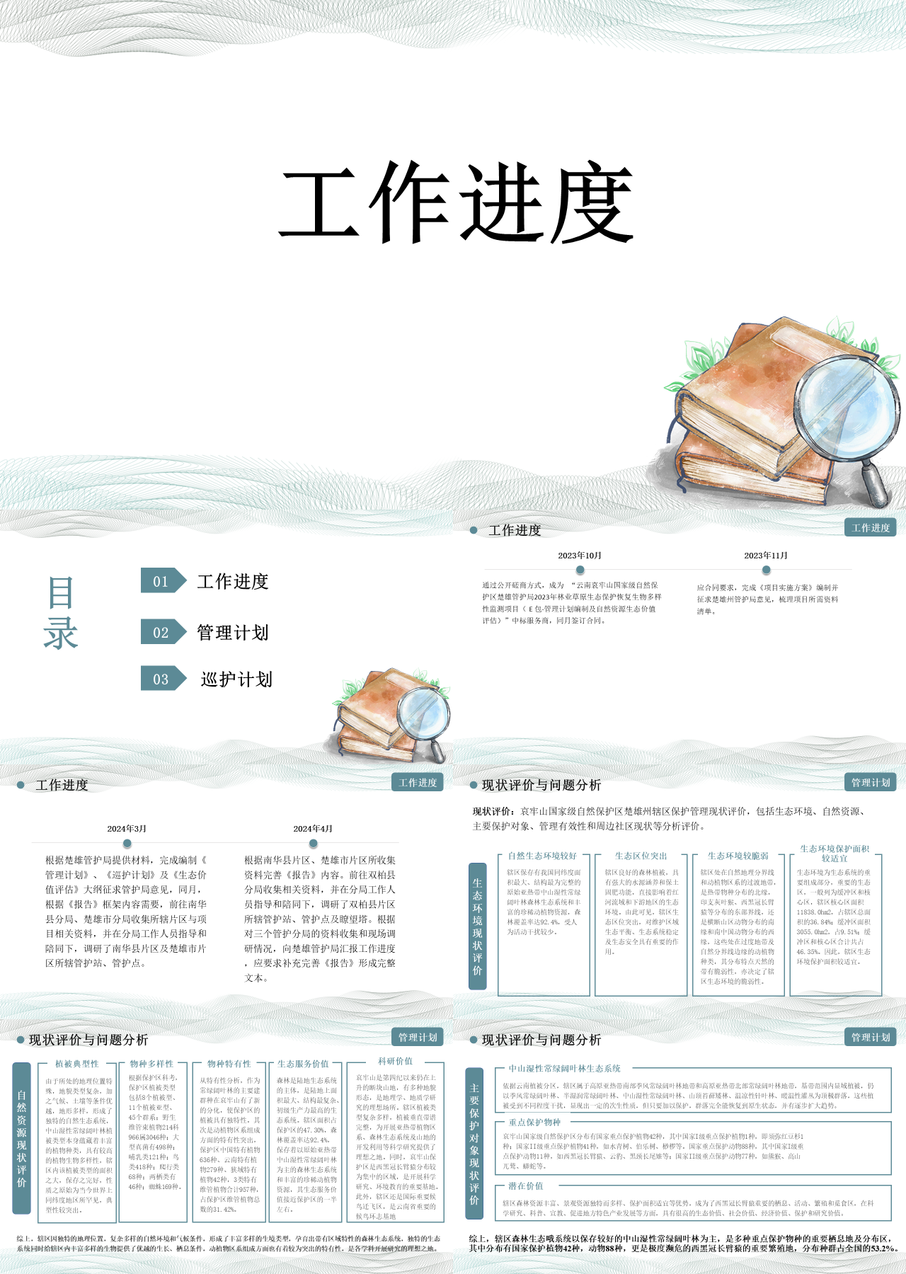 标准静态简约工作汇报工作进度