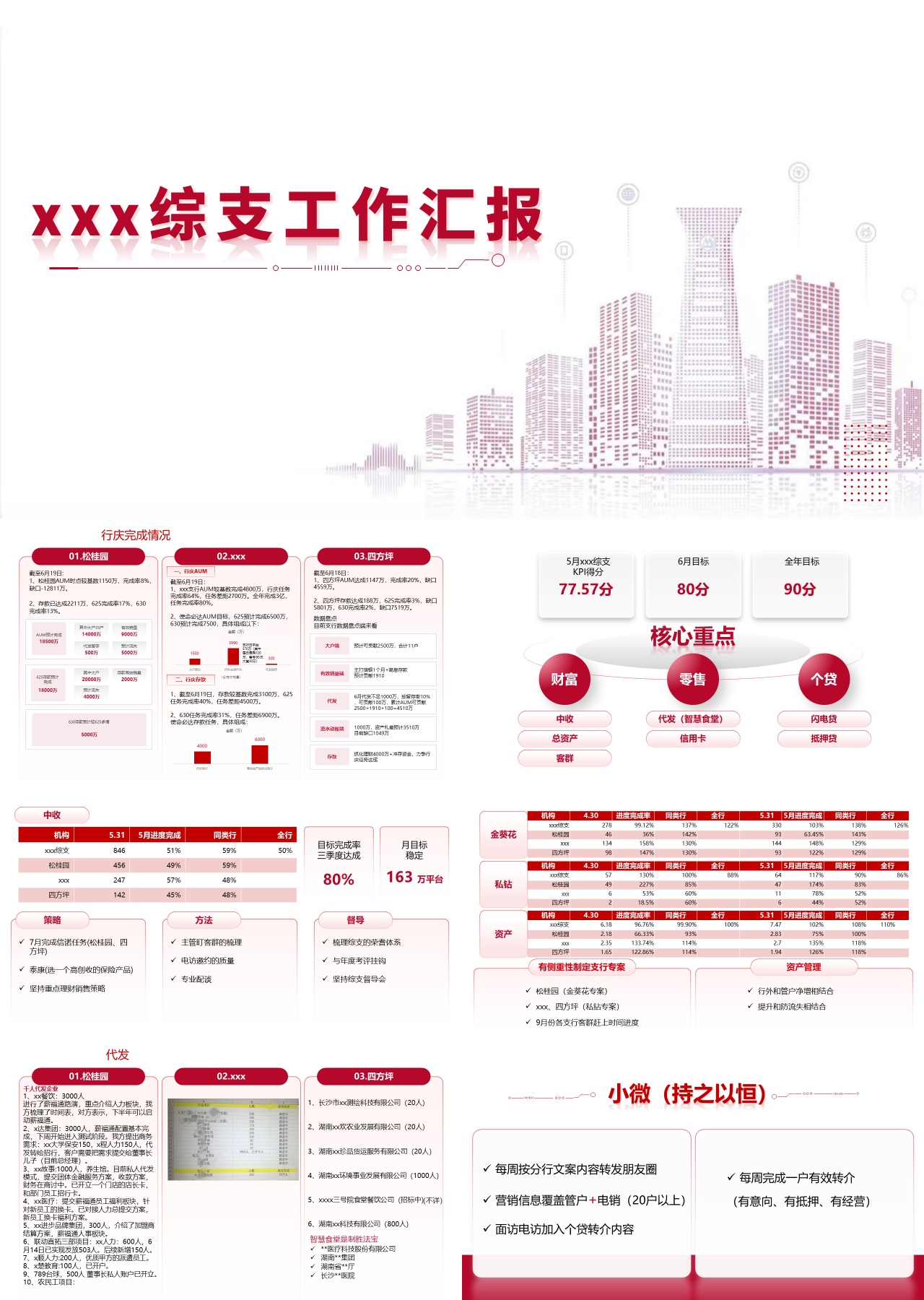 标准静态红色工作汇报