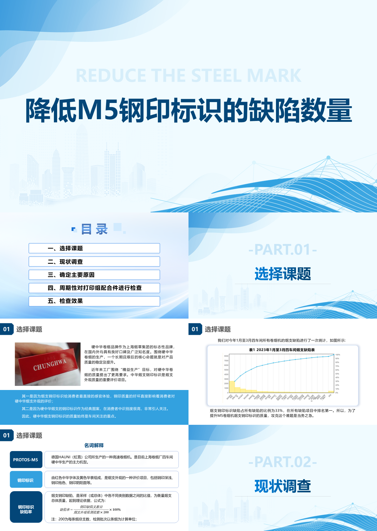 标准静态蓝色工作汇报降低M5钢印标识的缺陷数量