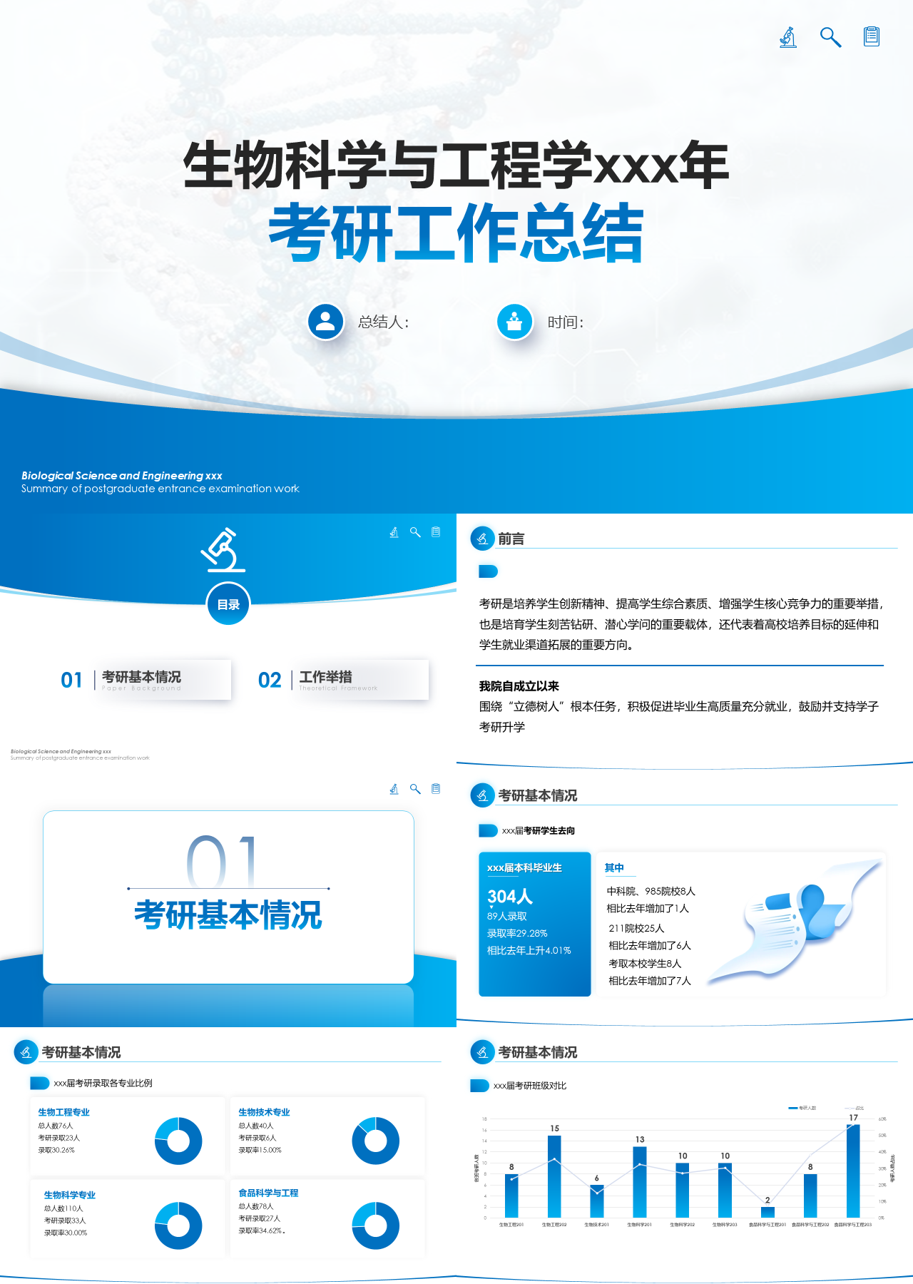 标准静态简约论文答辩生物科学与工程学