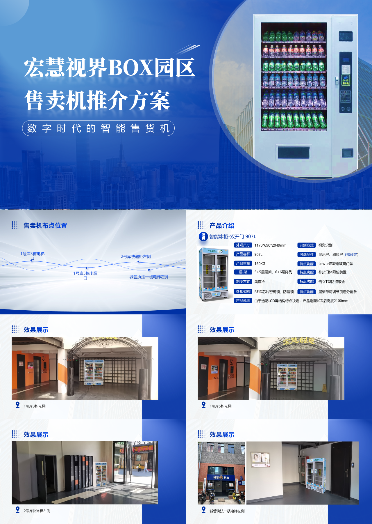 精美静态蓝色营销策划售卖机推介方案