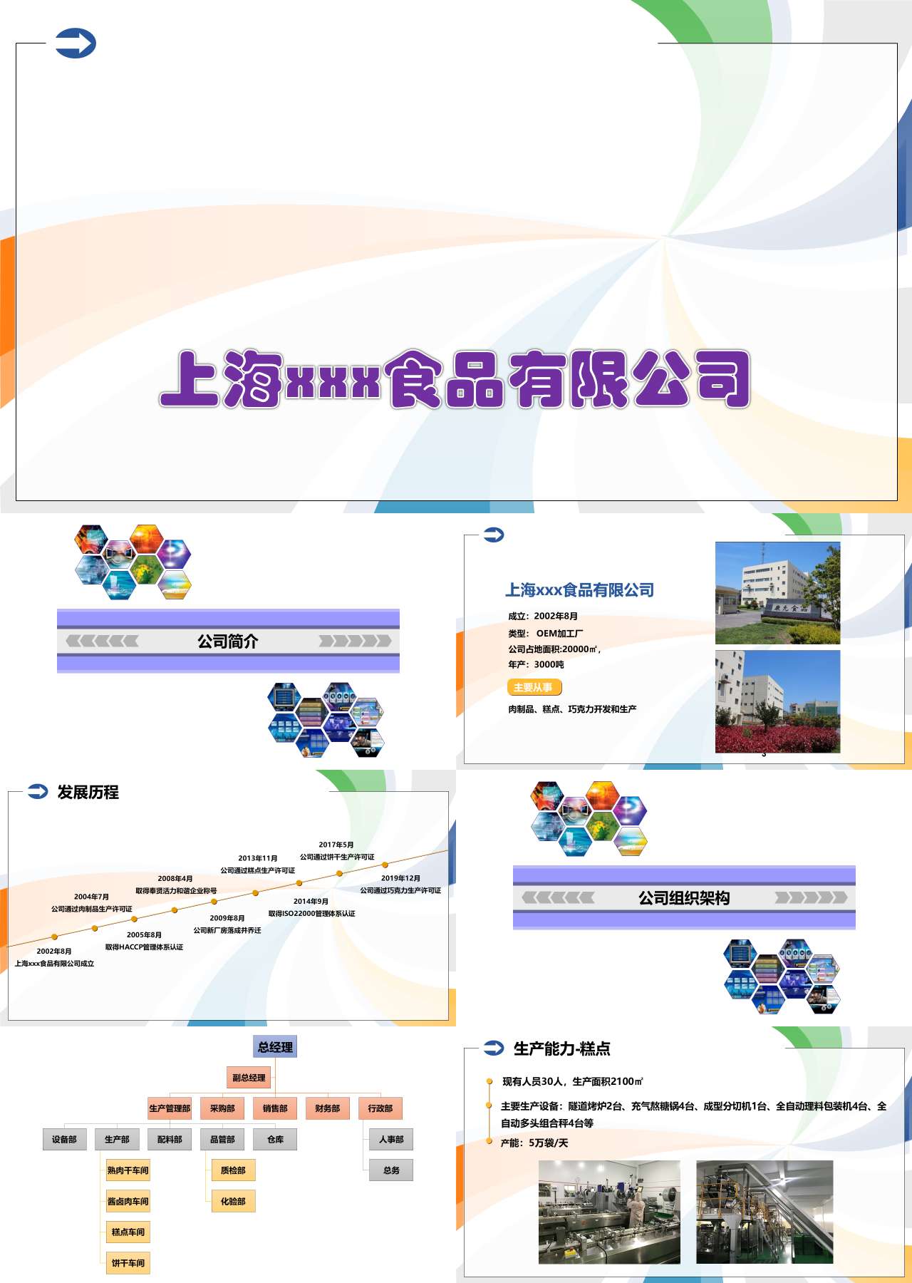标准静态简约企业宣传上海食品公司