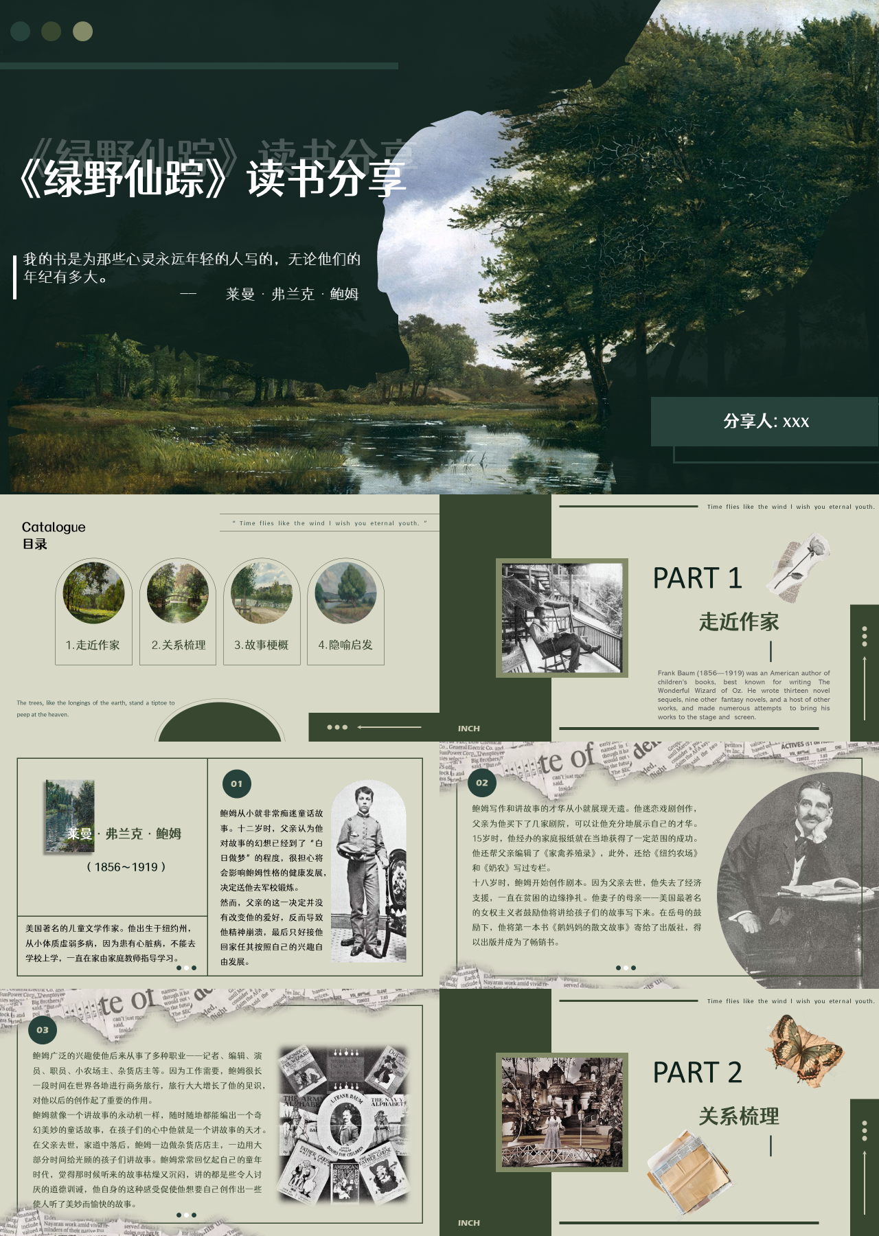 标准静态绿色书籍介绍绿野仙踪读书分享
